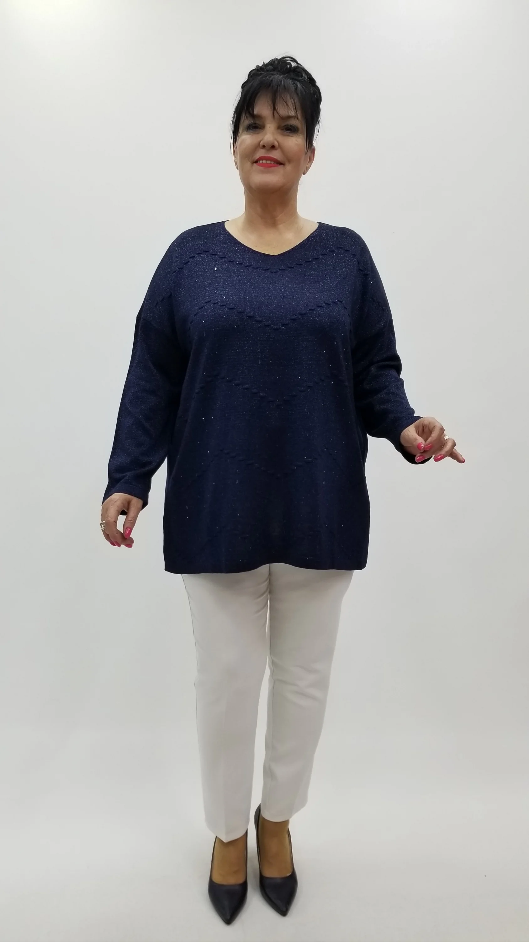 Miraggio Büyük Beden Triko 4183 LACİVERT