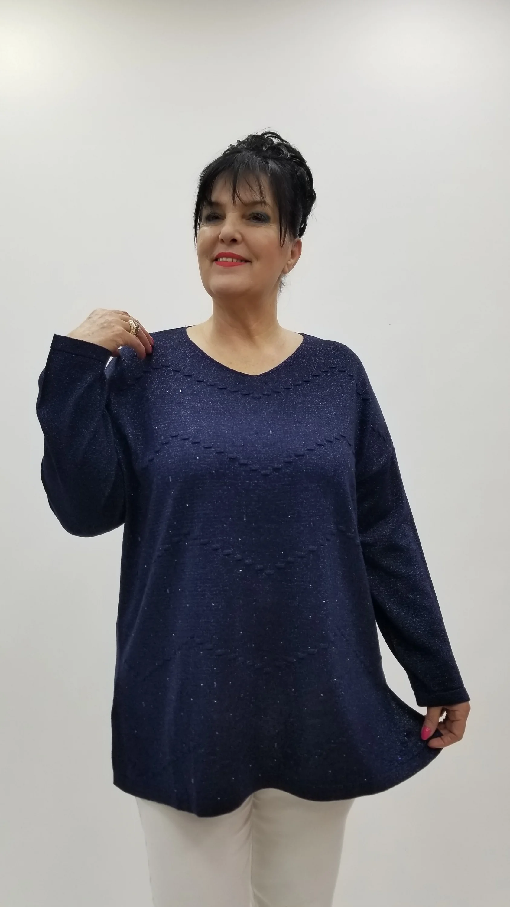 Miraggio Büyük Beden Triko 4183 LACİVERT