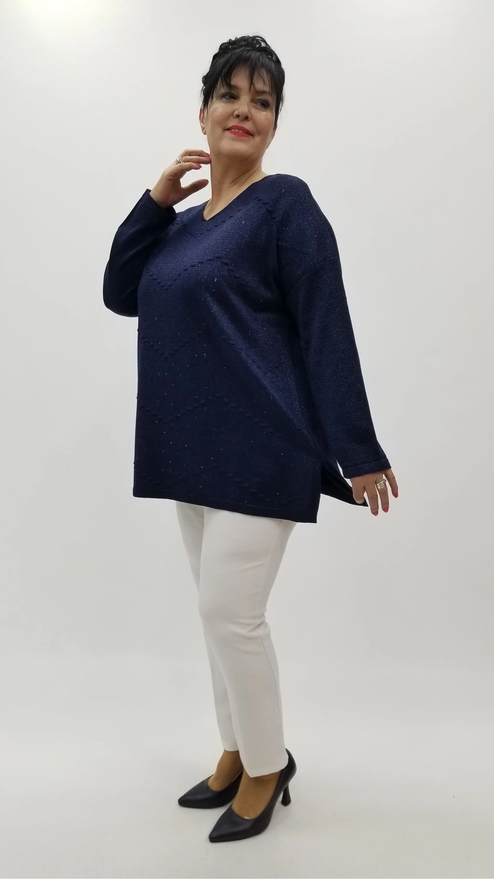 Miraggio Büyük Beden Triko 4183 LACİVERT