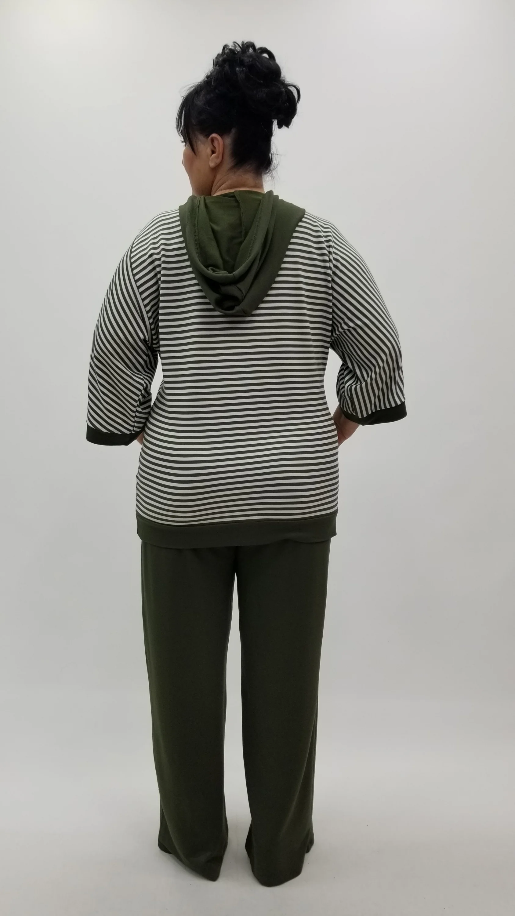 Miraggio Büyük Beden Takım 4335 HAKİ/BEYAZ