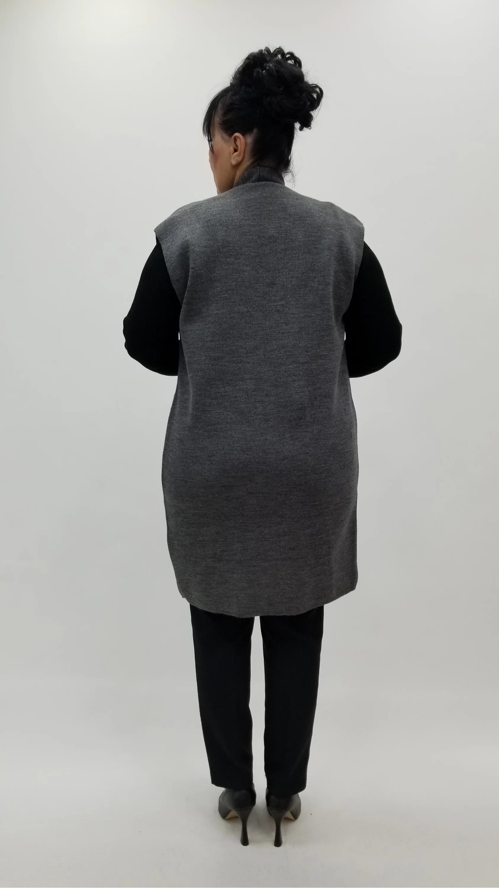 Miraggio Büyük Beden Yelek 4374 FÜME