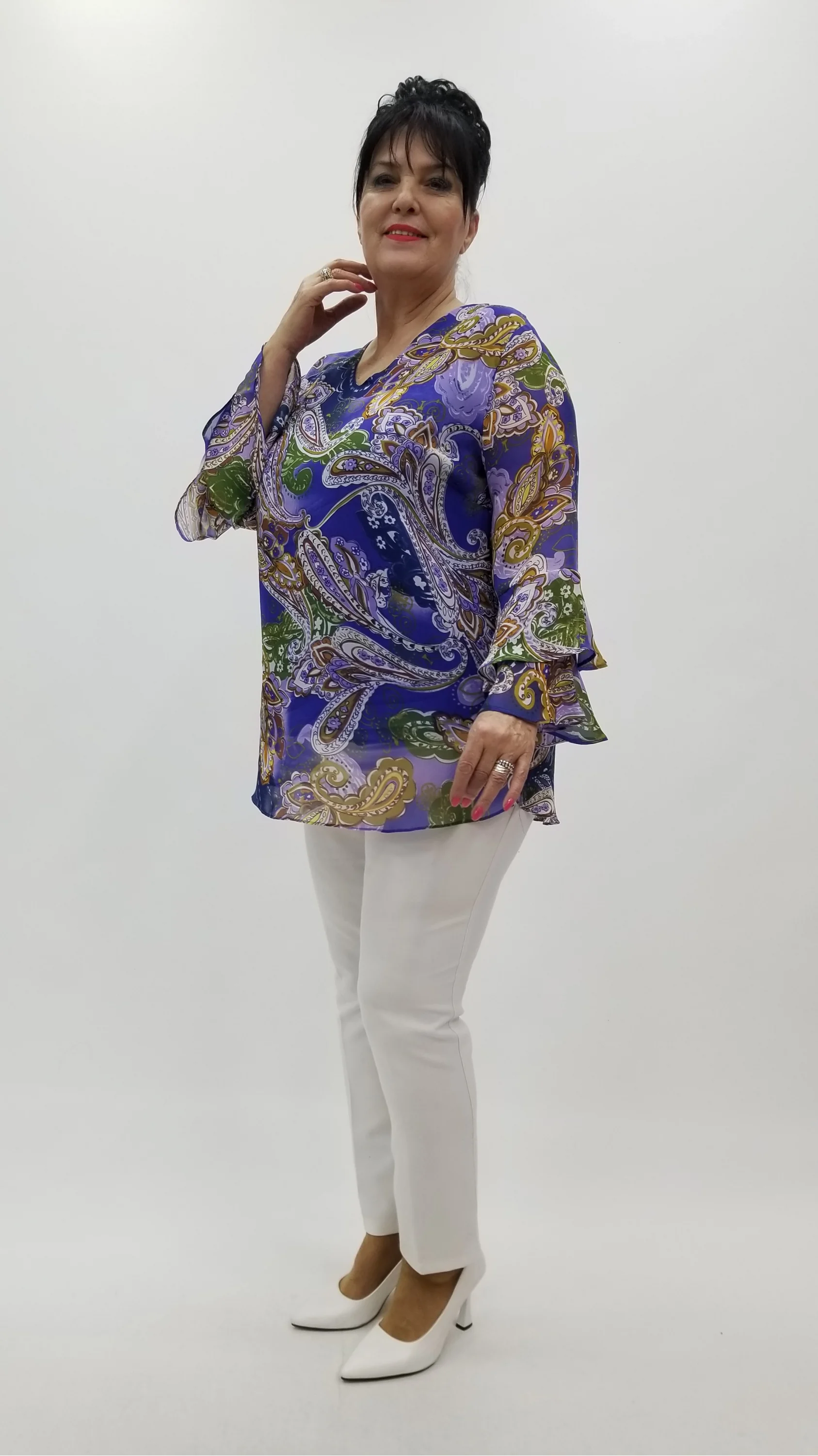 Miraggio Büyük Beden Abiye Bluz 4230 MOR