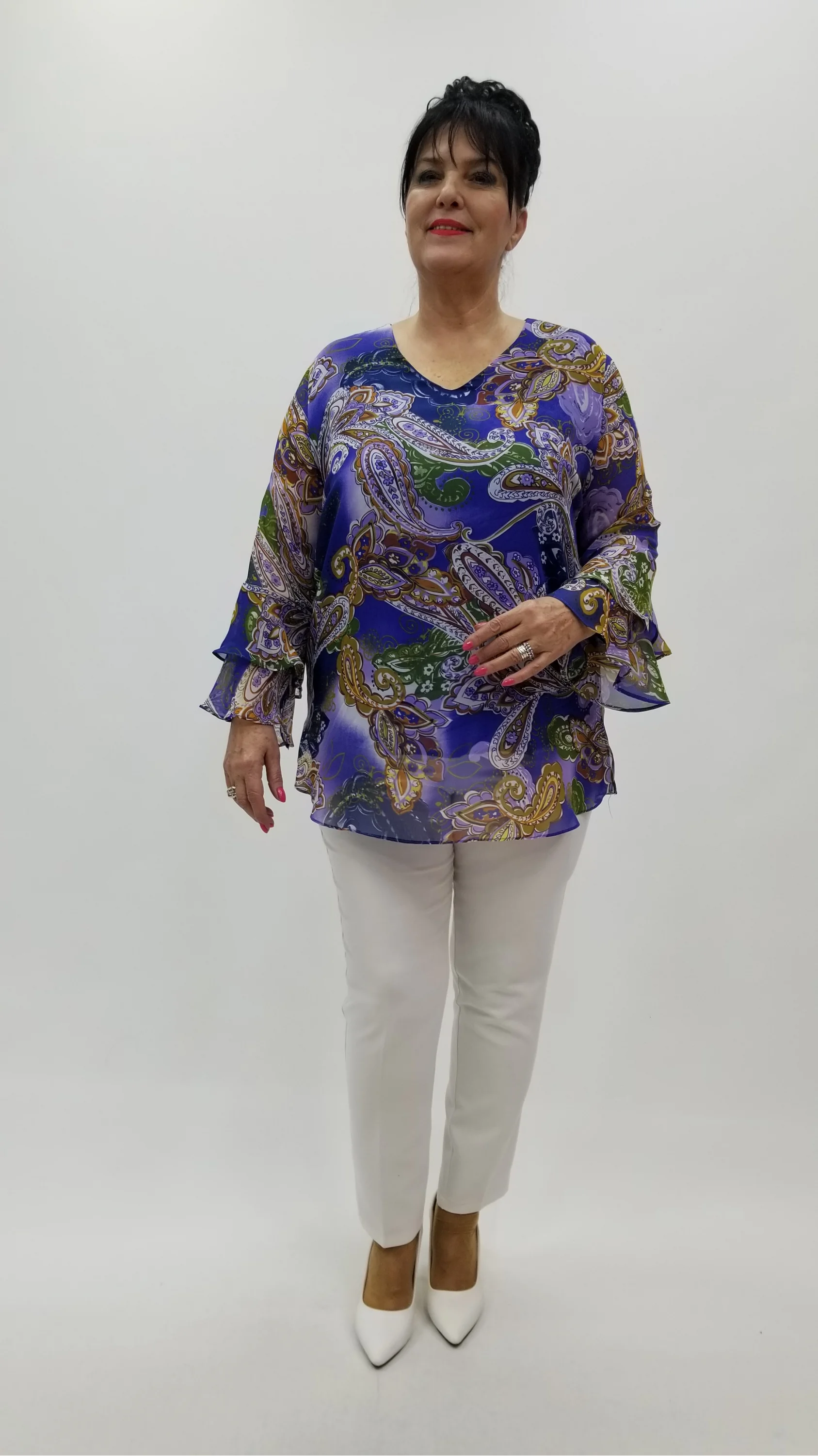 Miraggio Büyük Beden Abiye Bluz 4230 MOR