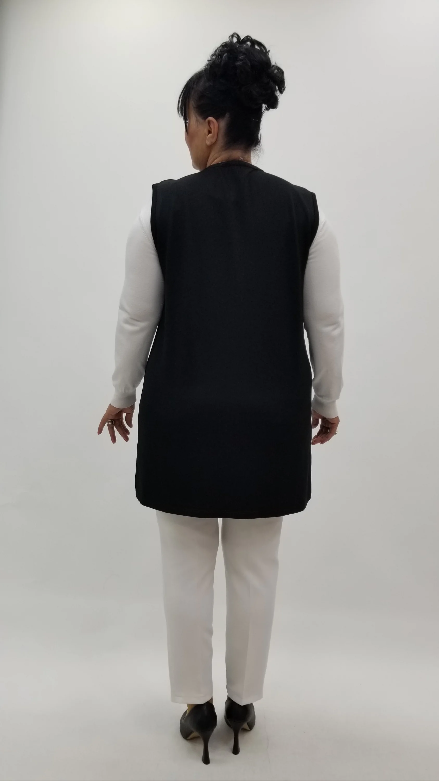 Miraggio Büyük Beden Yelek 4271 SİYAH/BEYAZ