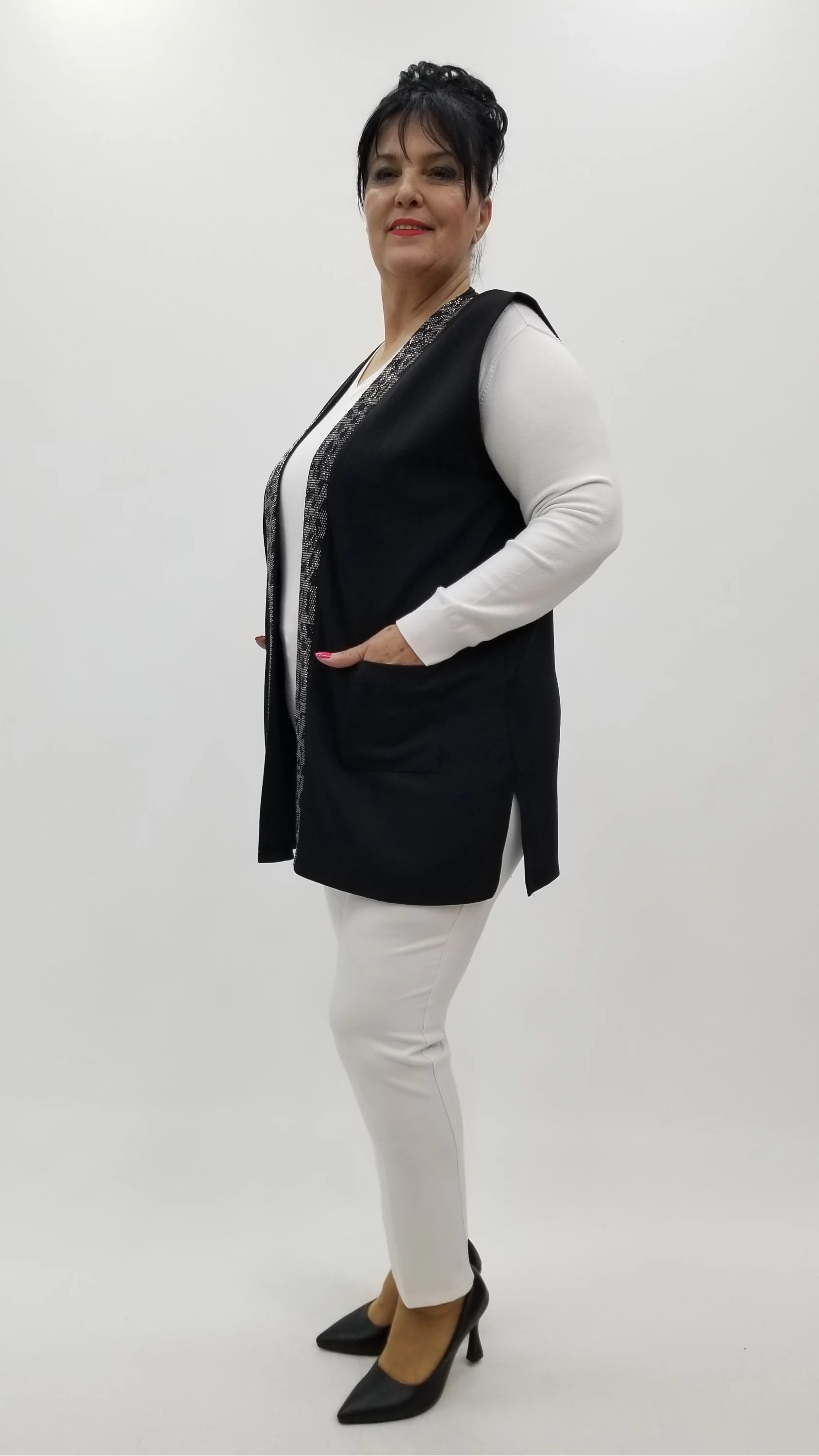 Miraggio Büyük Beden Yelek 4273 SİYAH