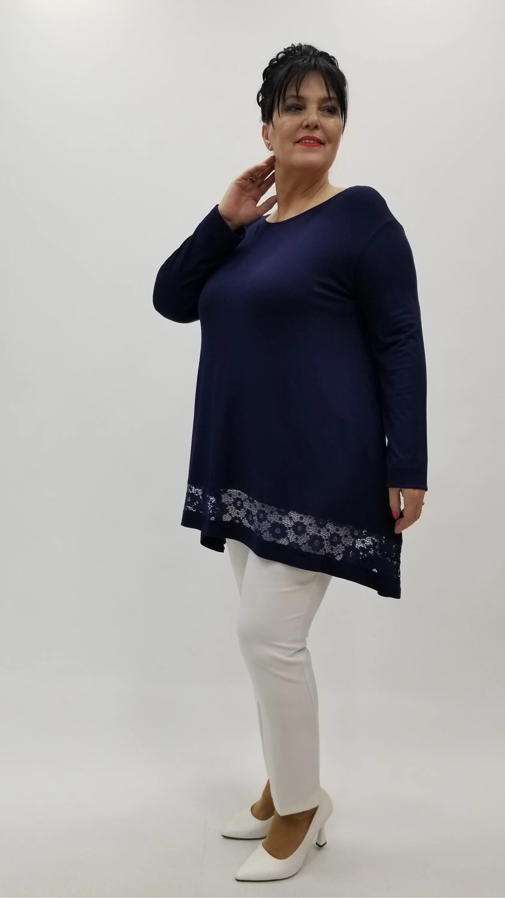 Miraggio Büyük Beden Tunik 4294 LACİVERT