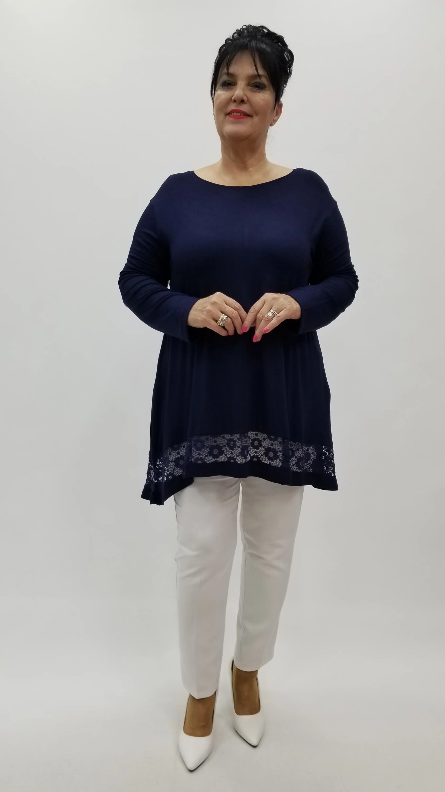 Miraggio Büyük Beden Tunik 4294 LACİVERT