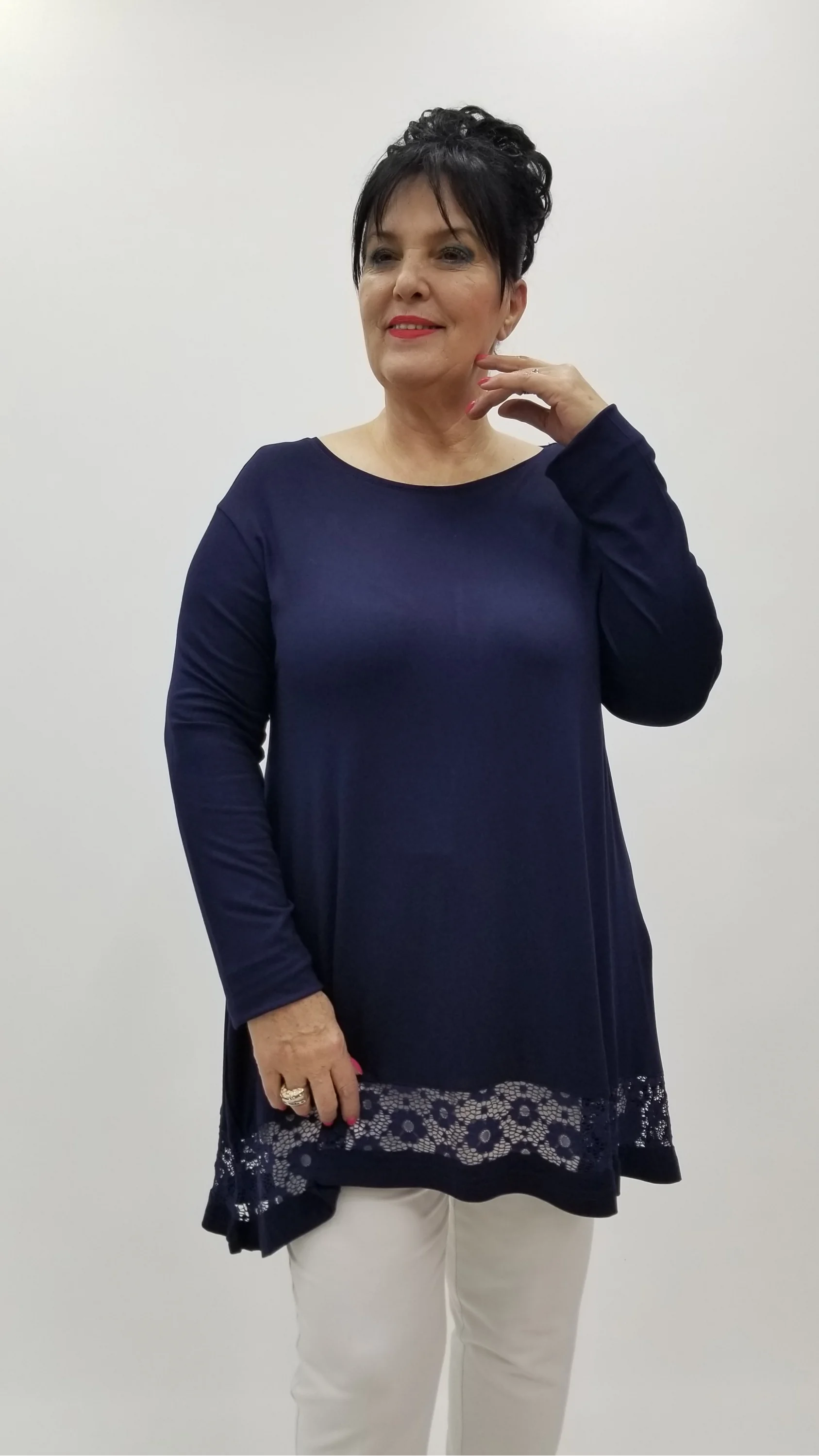 Miraggio Büyük Beden Tunik 4294 LACİVERT