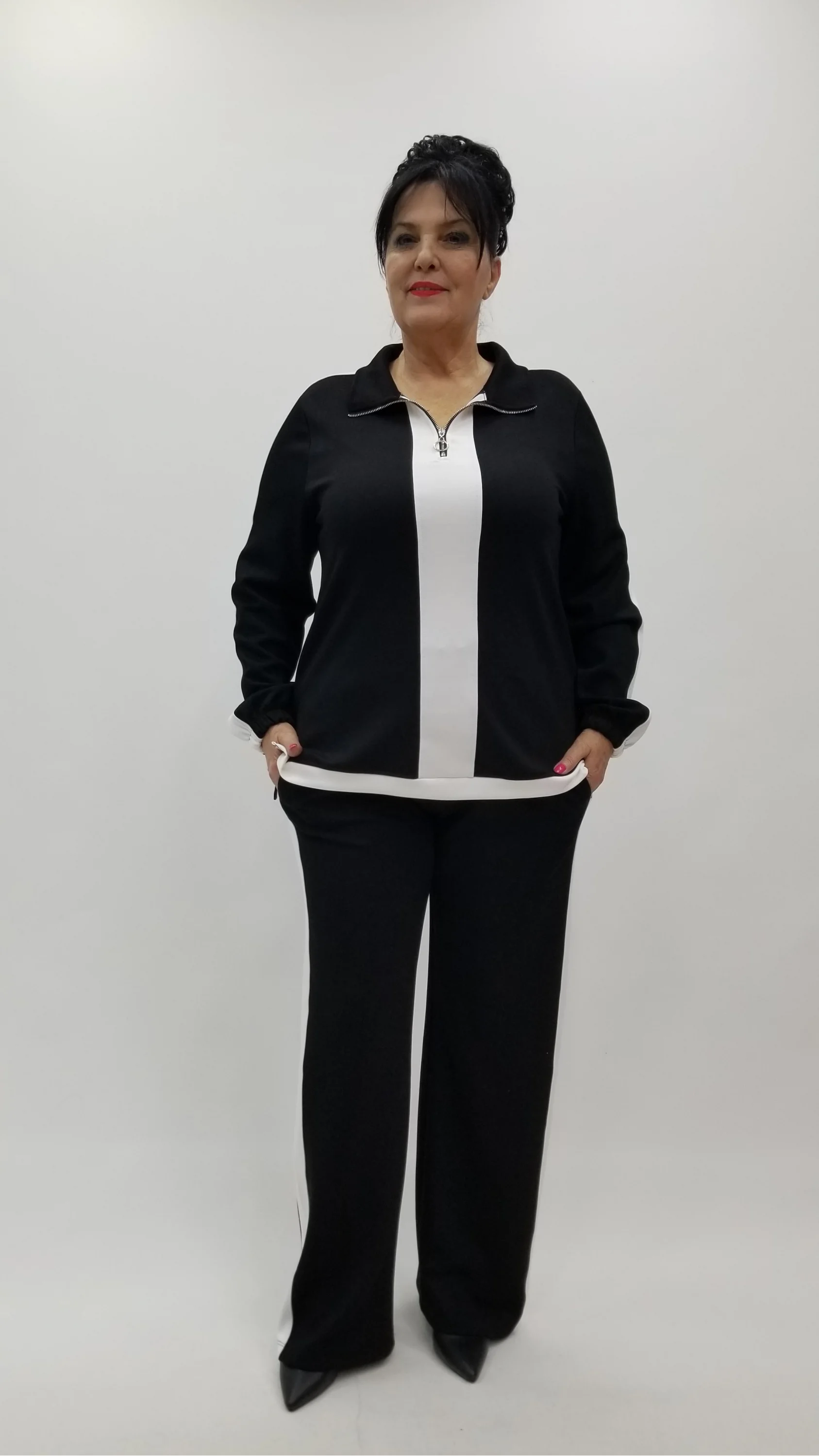 Miraggio Büyük Beden Takım 4359 SİYAH/BEYAZ