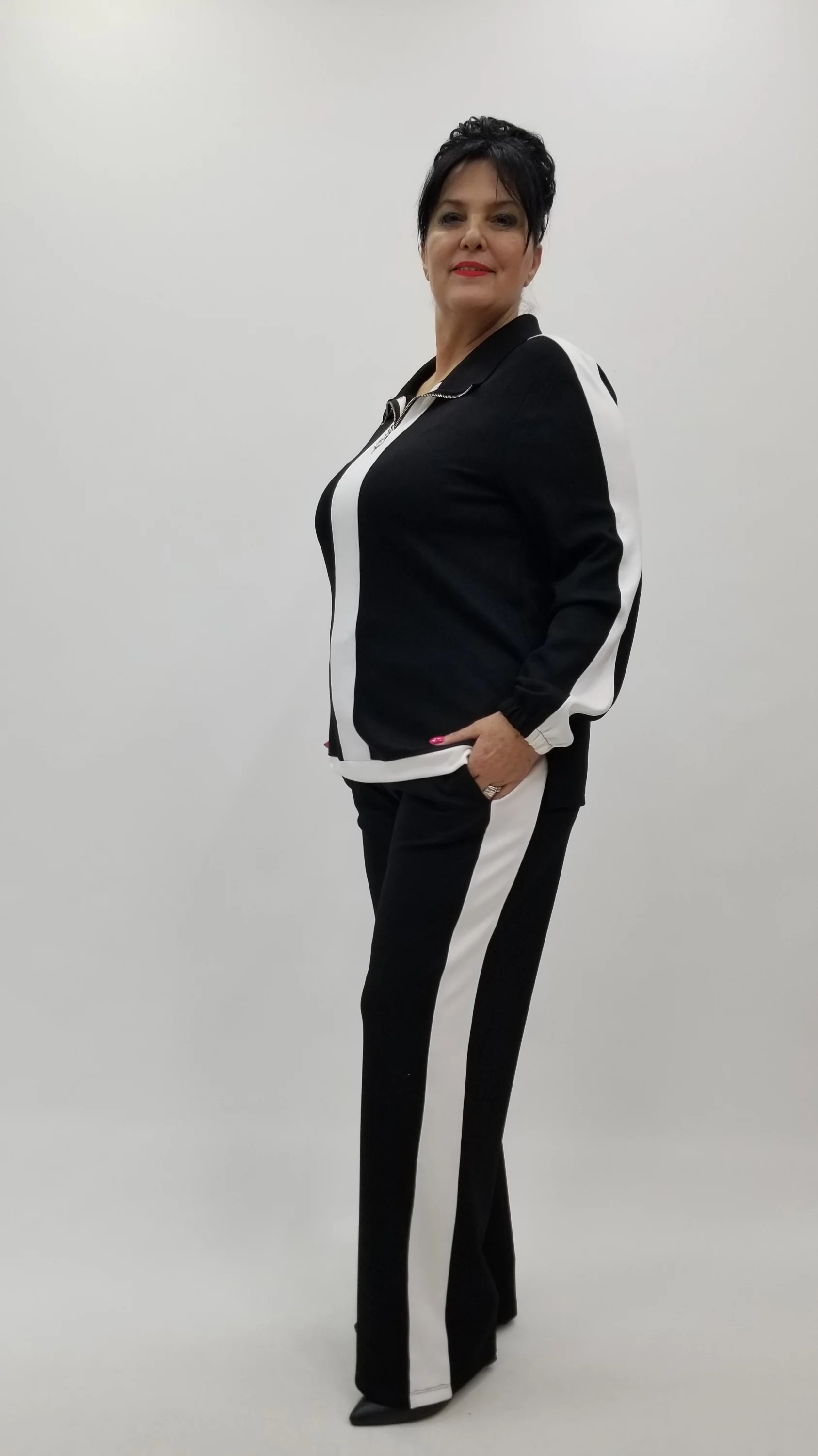 Miraggio Büyük Beden Takım 4359 SİYAH/BEYAZ