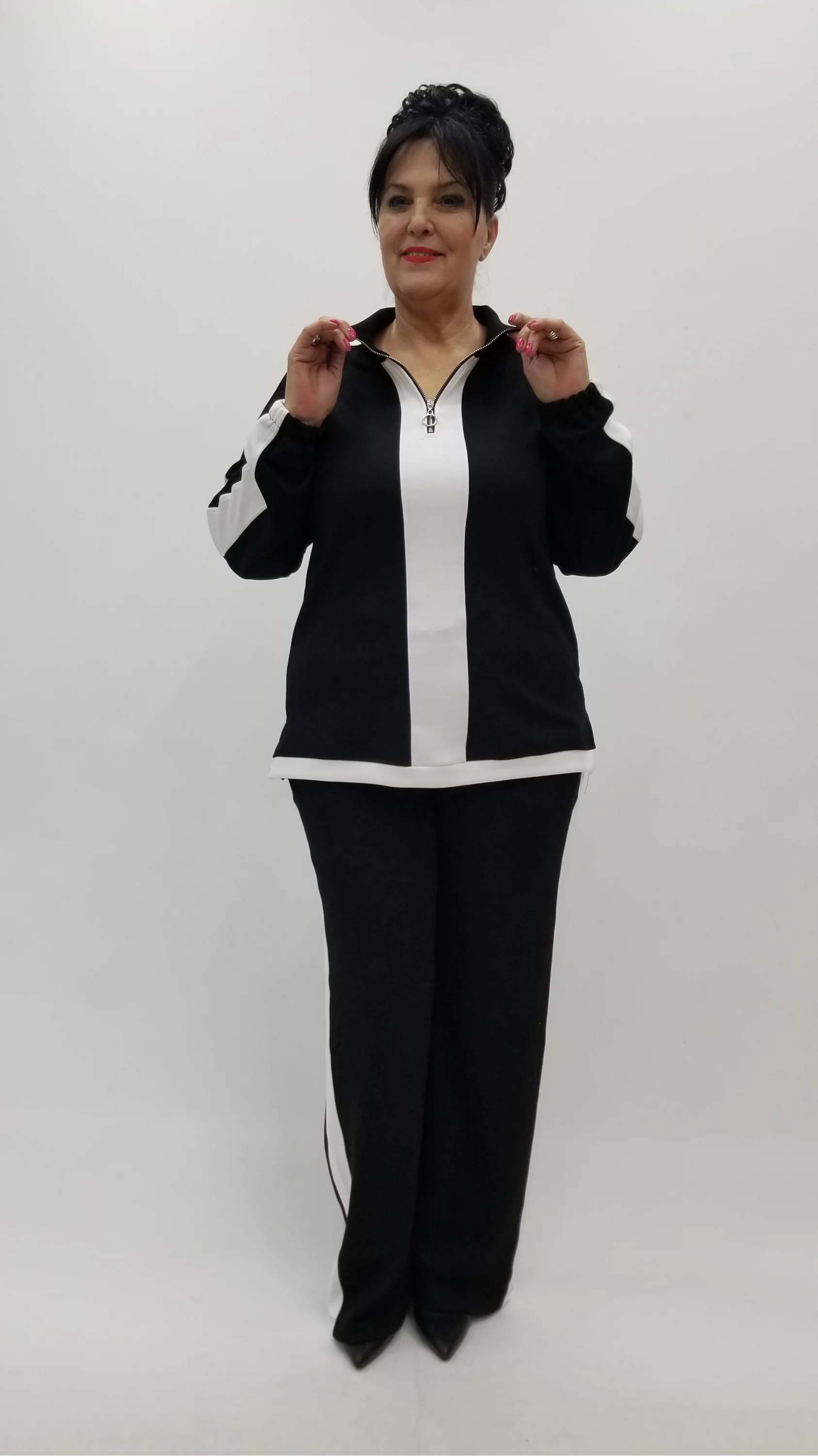 Miraggio Büyük Beden Takım 4359 SİYAH/BEYAZ