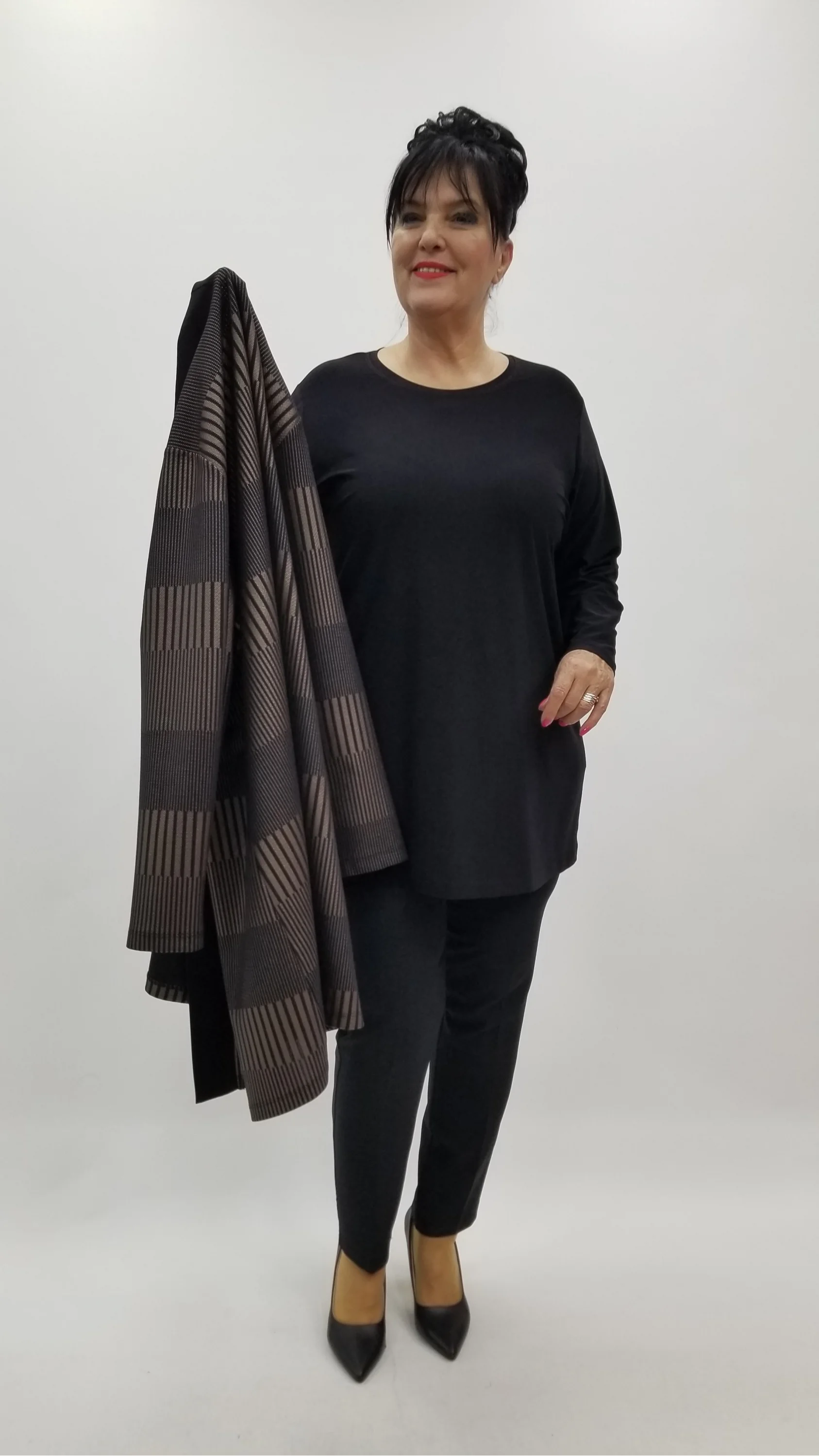 Miraggio Büyük Beden Takım 4365 SİYAH/KAHVE