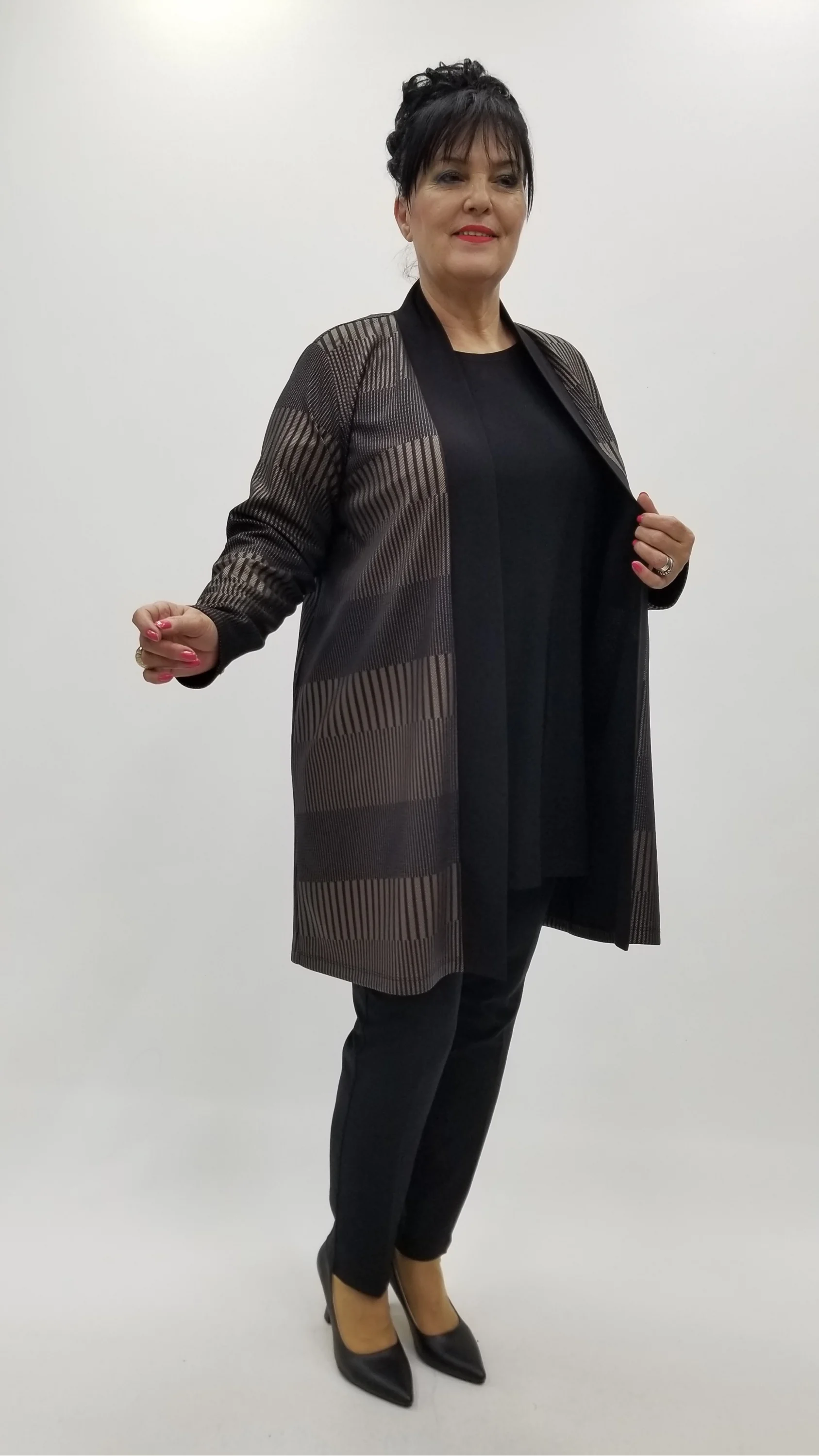 Miraggio Büyük Beden Takım 4365 SİYAH/KAHVE