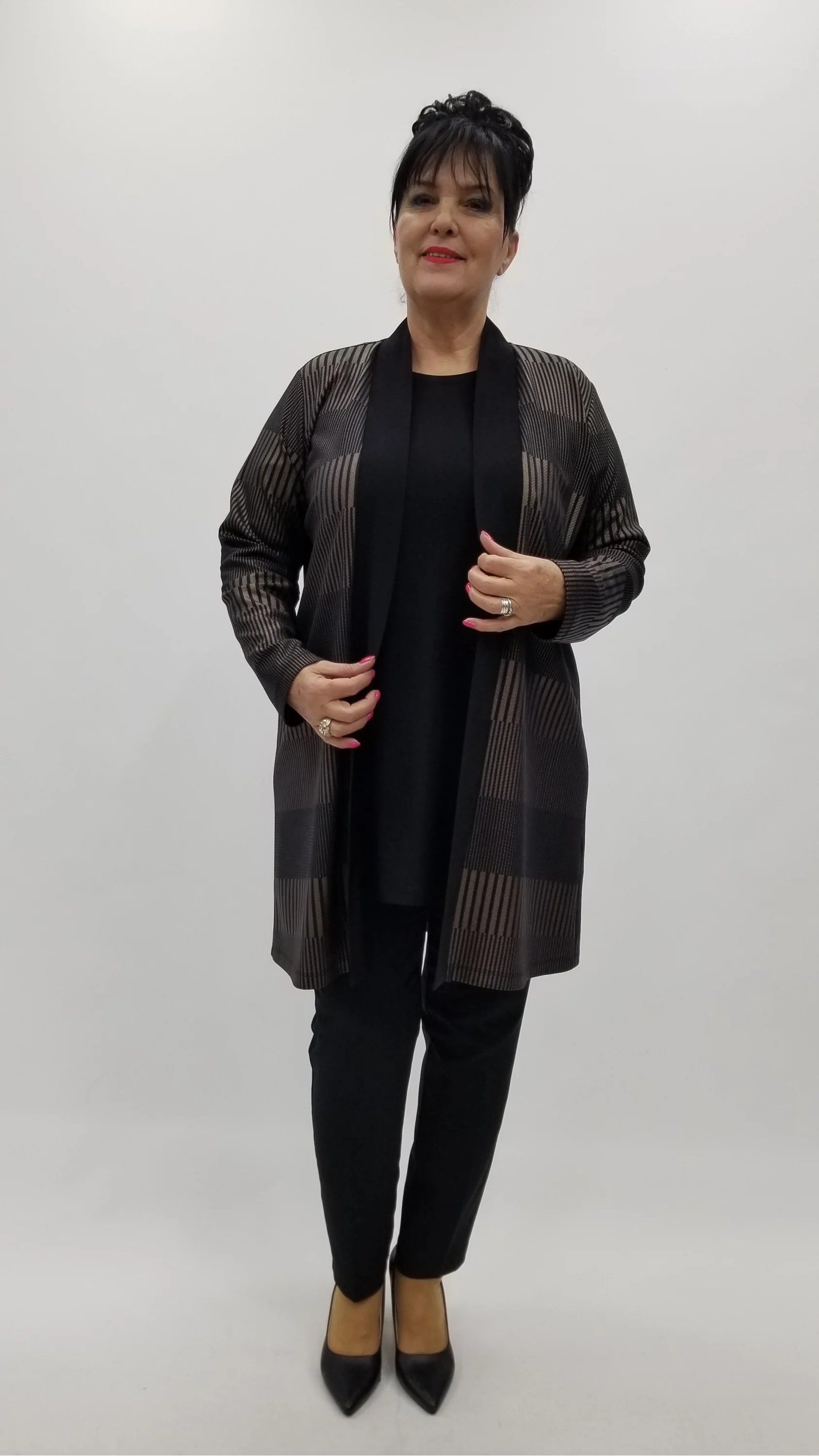 Miraggio Büyük Beden Takım 4365 SİYAH/KAHVE