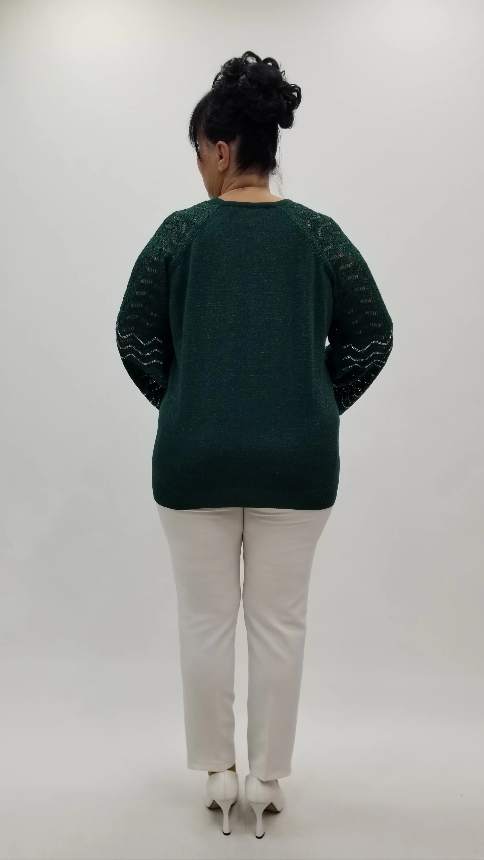 Miraggio Büyük Beden Bluz 4389 ZÜMRÜT YEŞİLİ