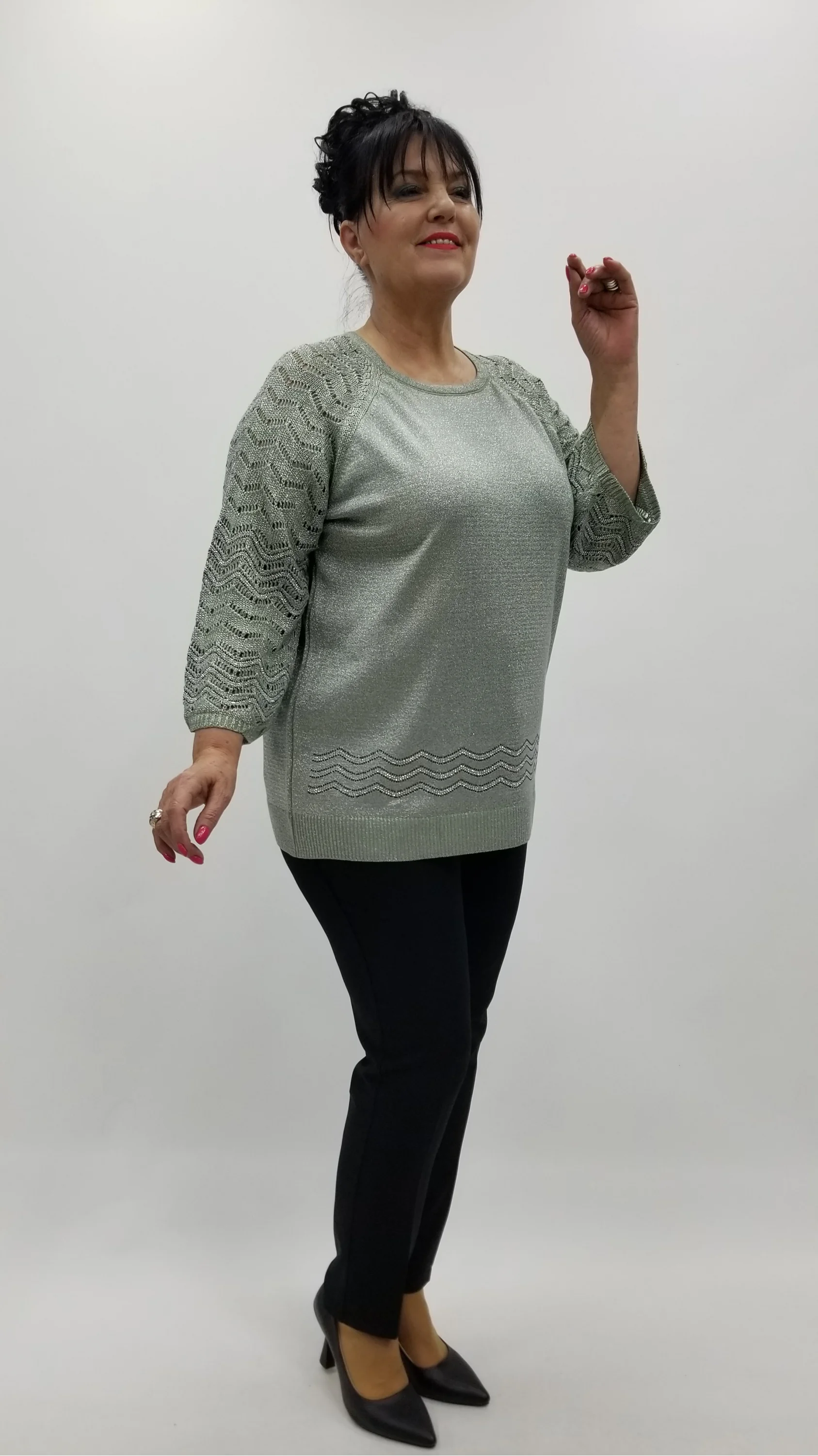 Miraggio Büyük Beden Bluz 4389 YEŞİL