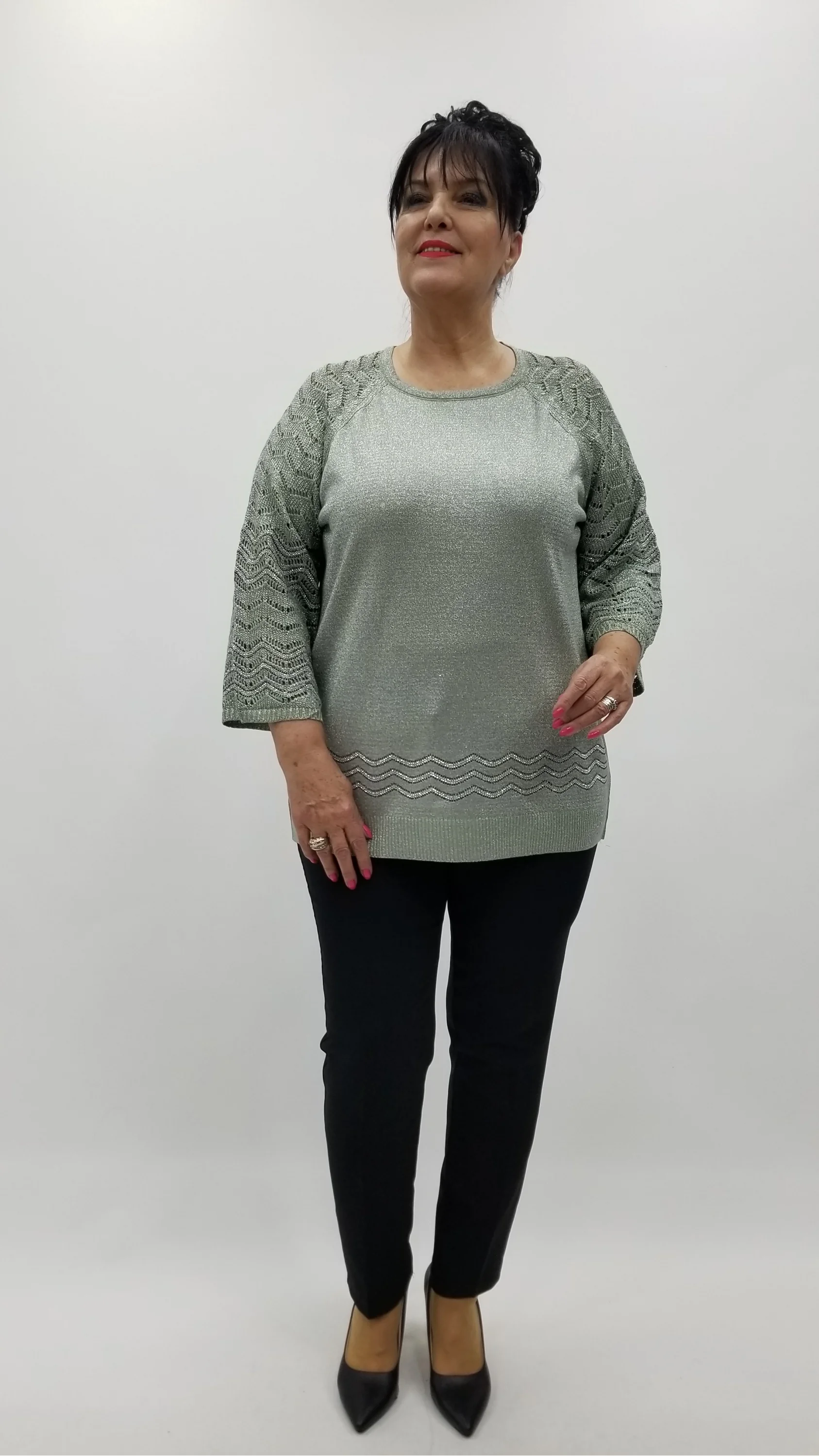 Miraggio Büyük Beden Bluz 4389 YEŞİL