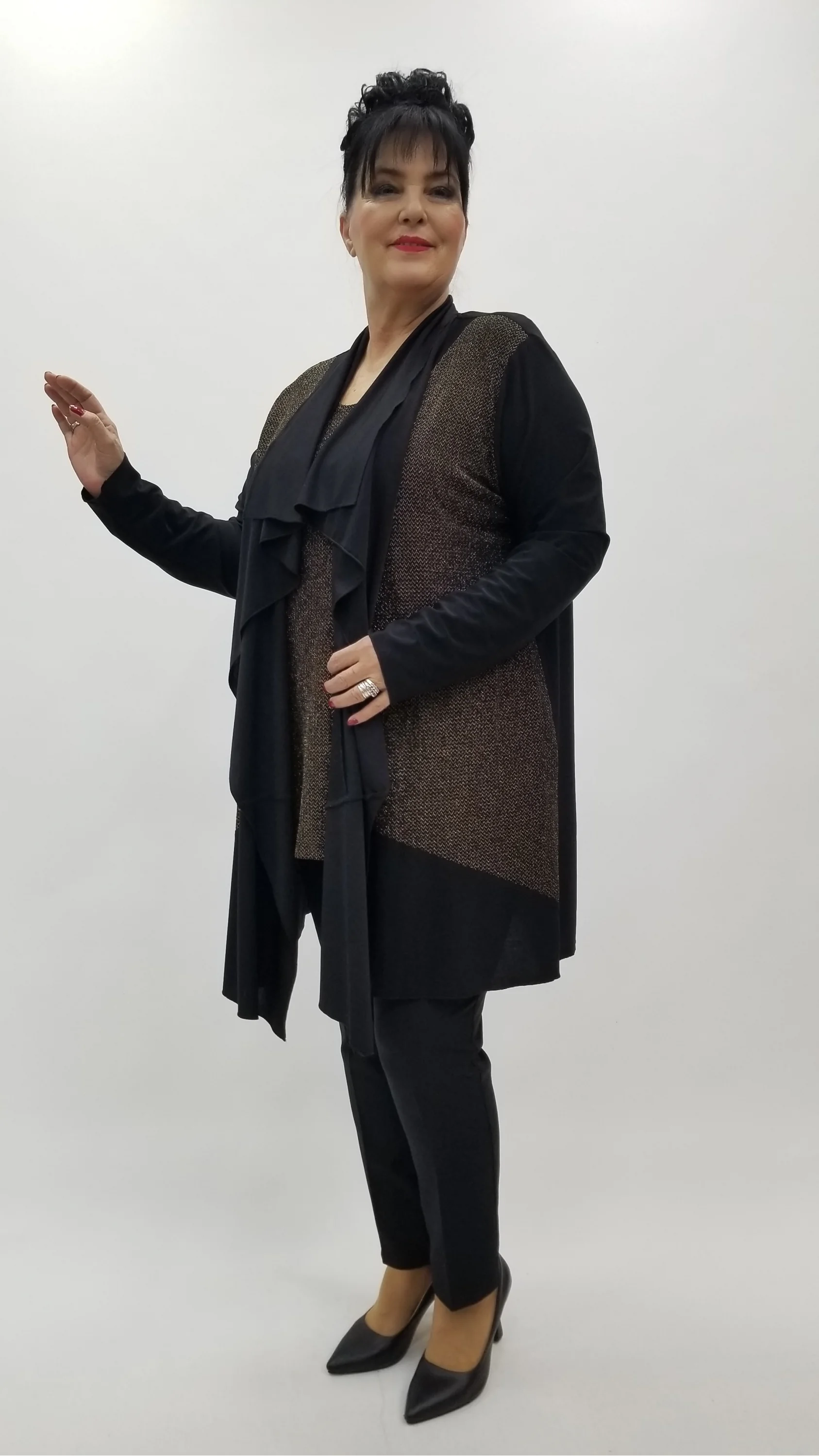 Abiye Ceket Takım 4312 SİY-GOLD