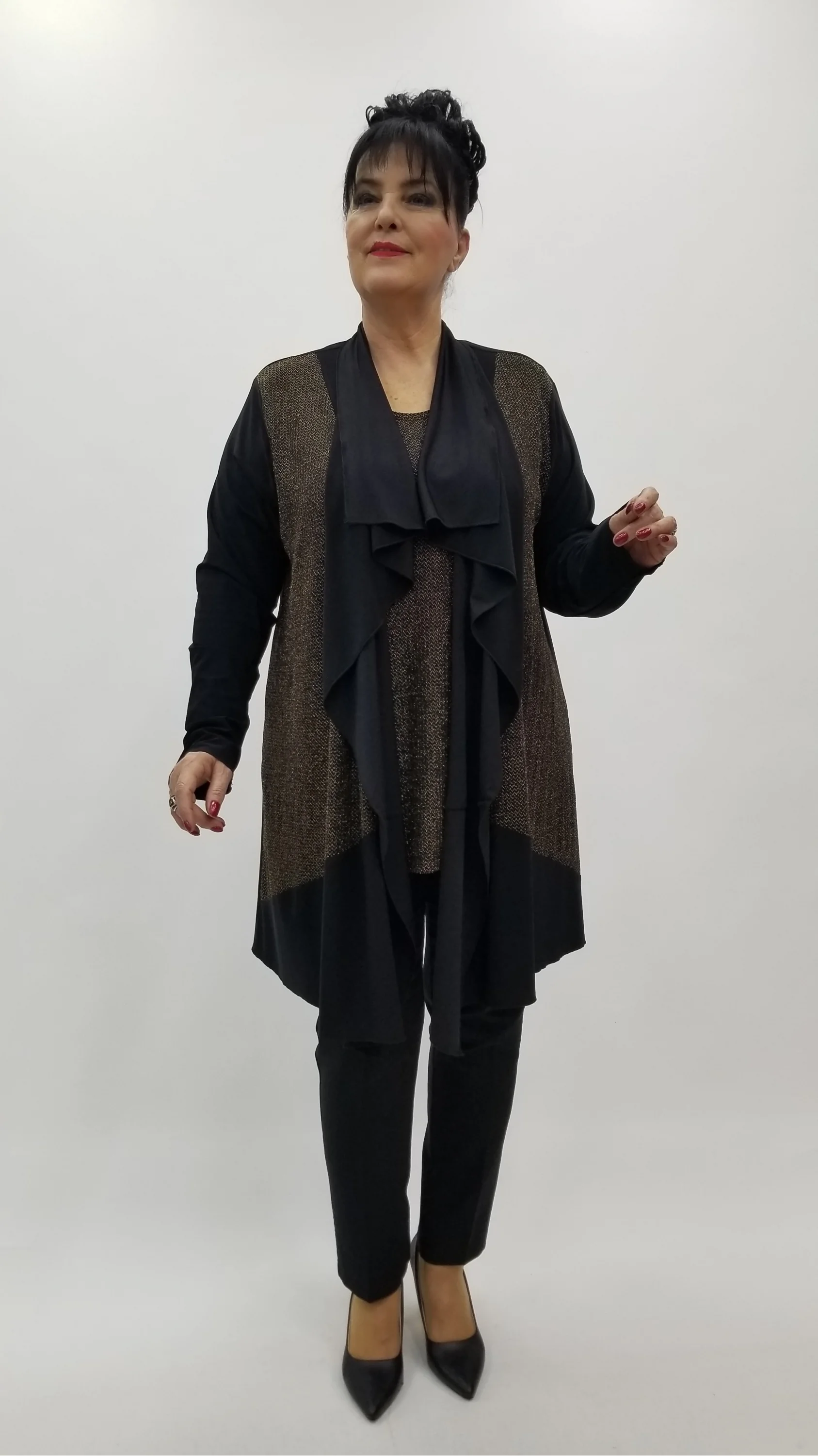 Abiye Ceket Takım 4312 SİY-GOLD