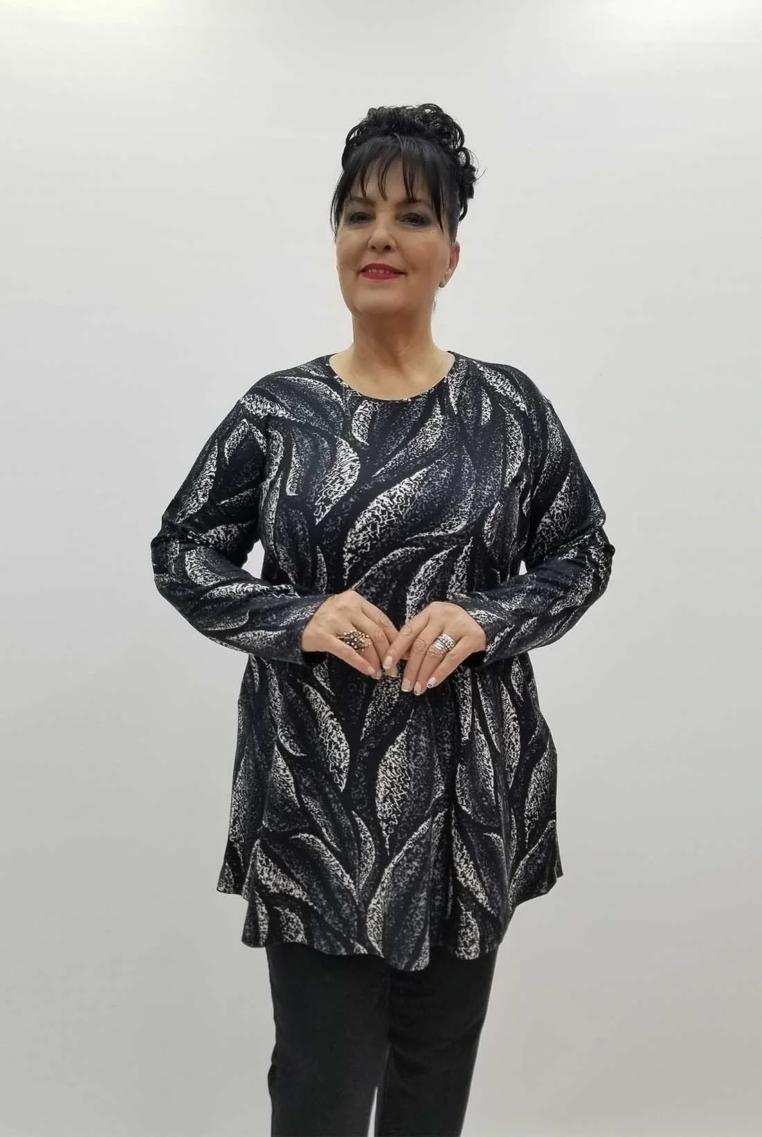 Miraggio Büyük Beden Bluz 4238 ANTRASİT