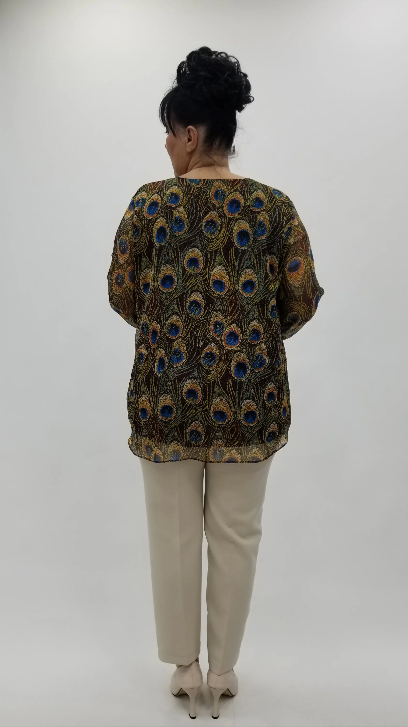 Miraggio Büyük Beden Abiye Bluz 4369 SARI