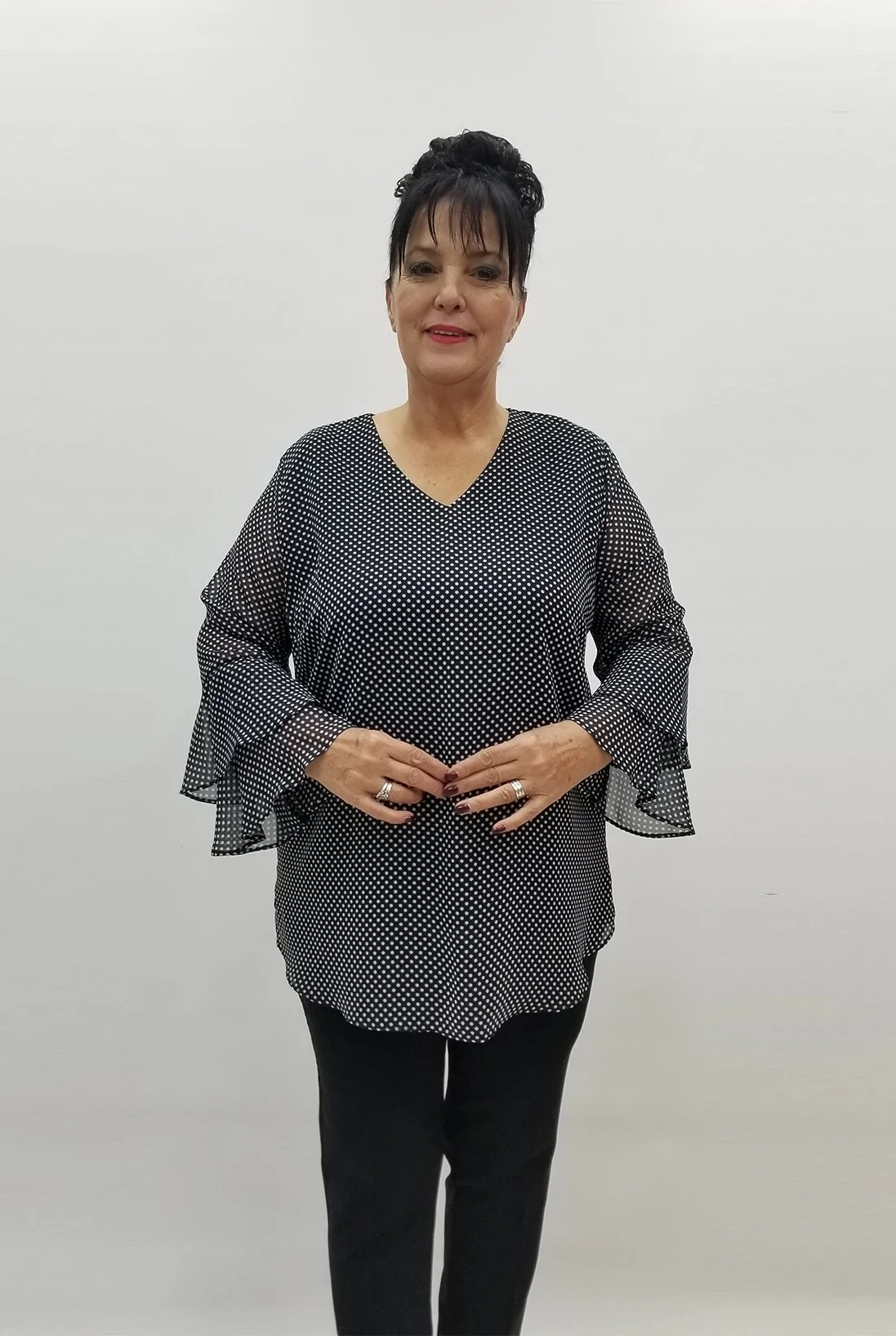 Miraggio Büyük Beden Abiye Bluz 99128 SİYAH