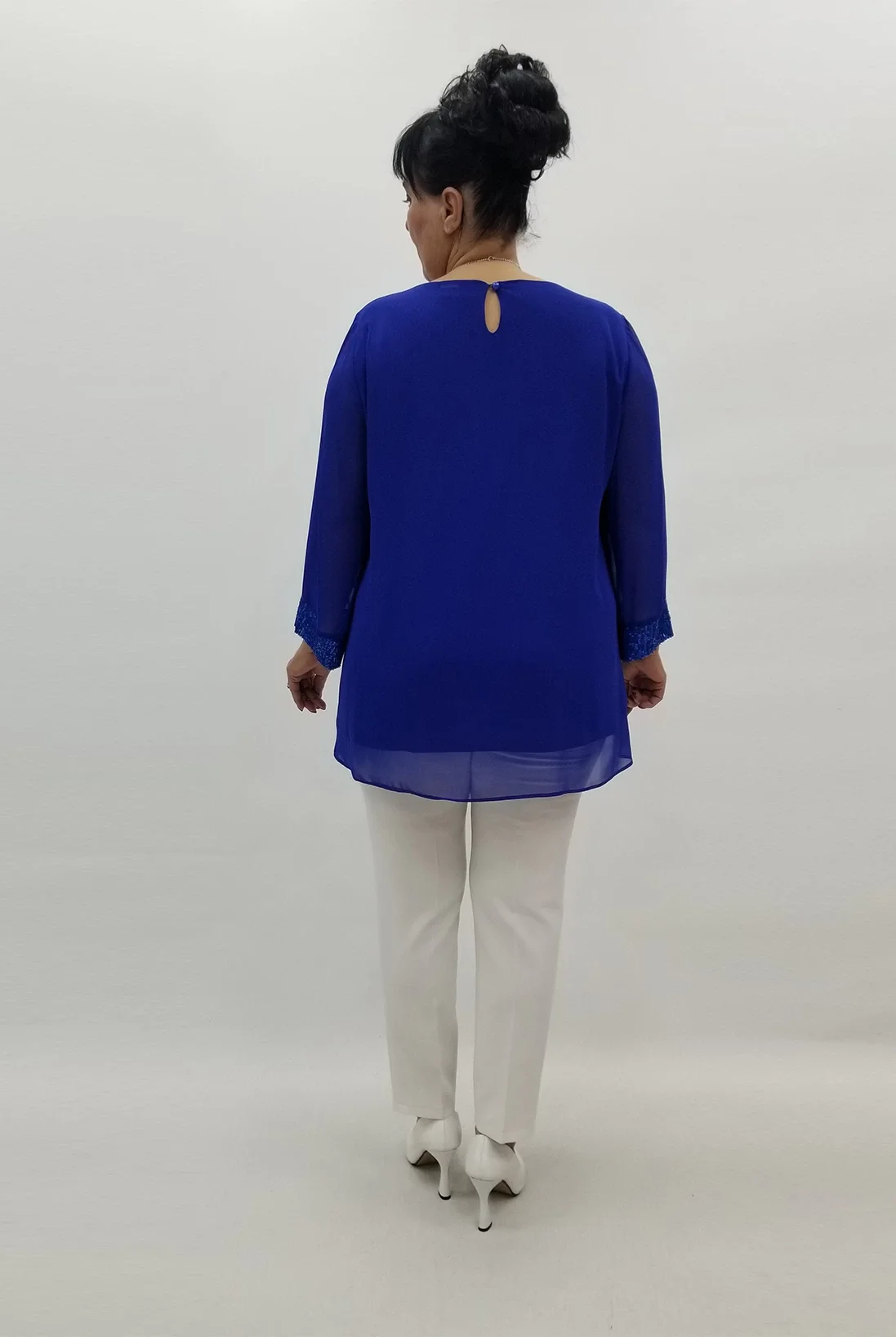 Miraggio Büyük Beden Abiye Bluz 99465 SAKS