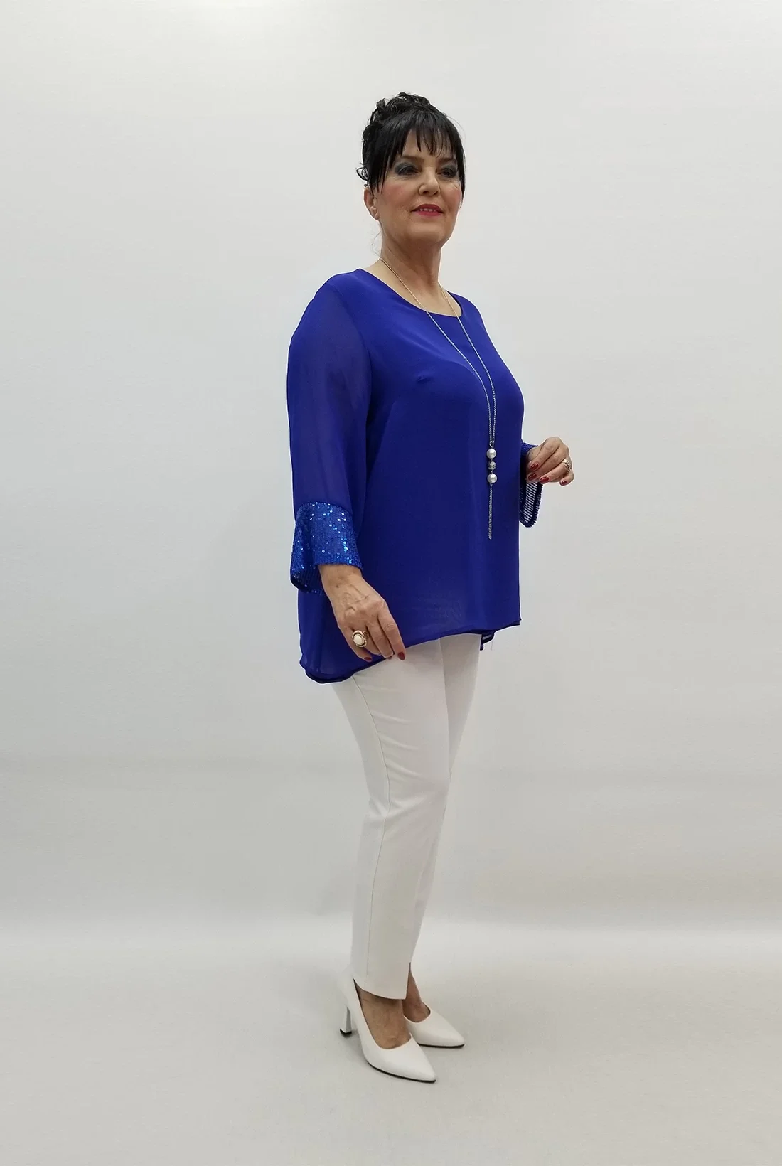 Miraggio Büyük Beden Abiye Bluz 99466 SAKS