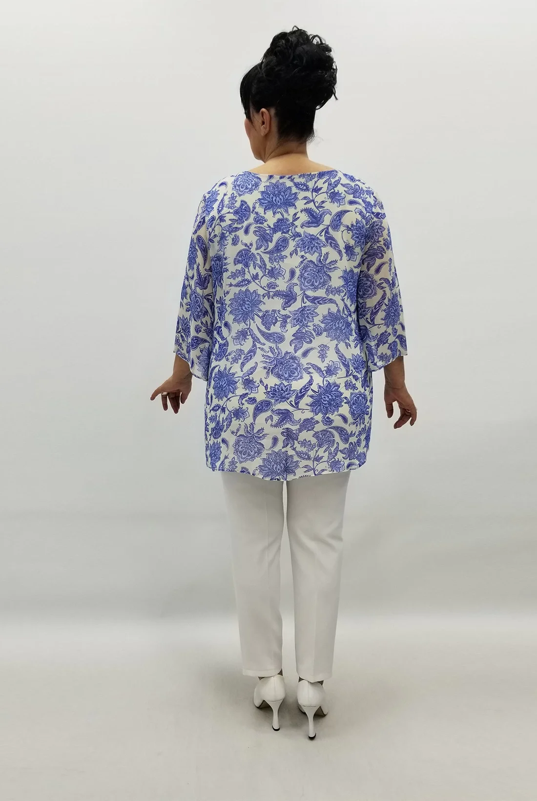 Miraggio Büyük Beden Abiye Bluz 99498 MAVİ