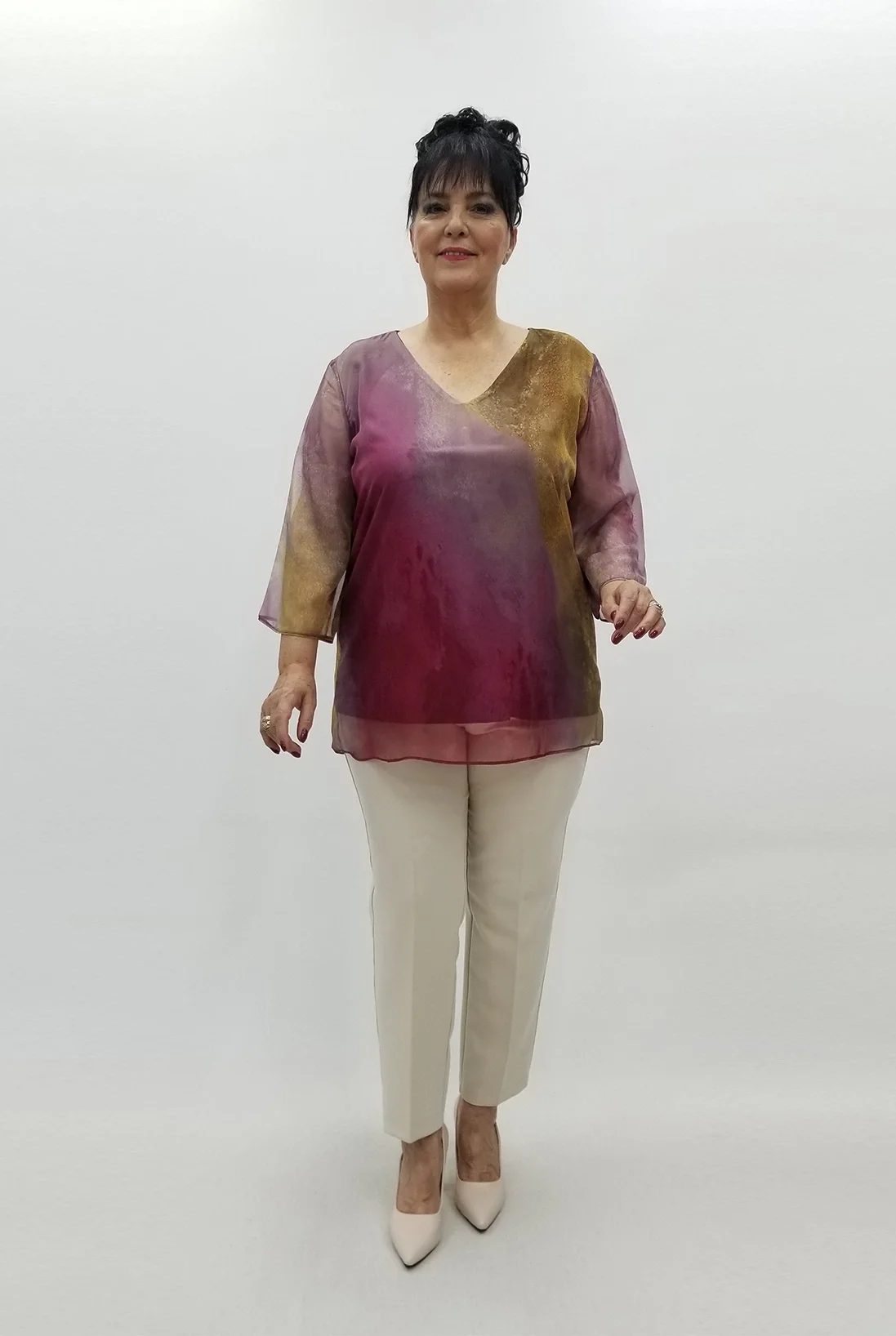 Miraggio Büyük Beden Abiye Bluz 99499 BORDO