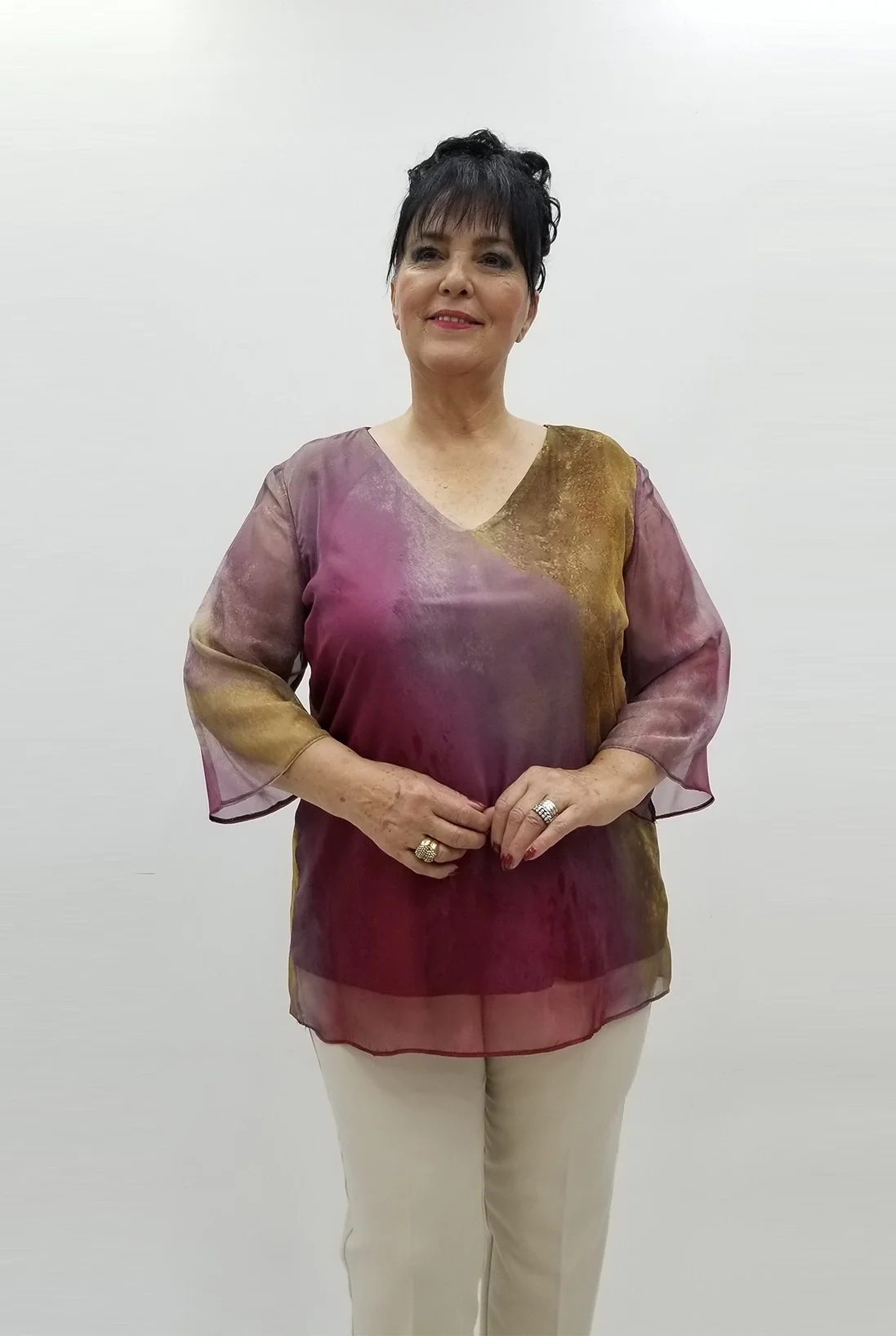 Miraggio Büyük Beden Abiye Bluz 99499 BORDO