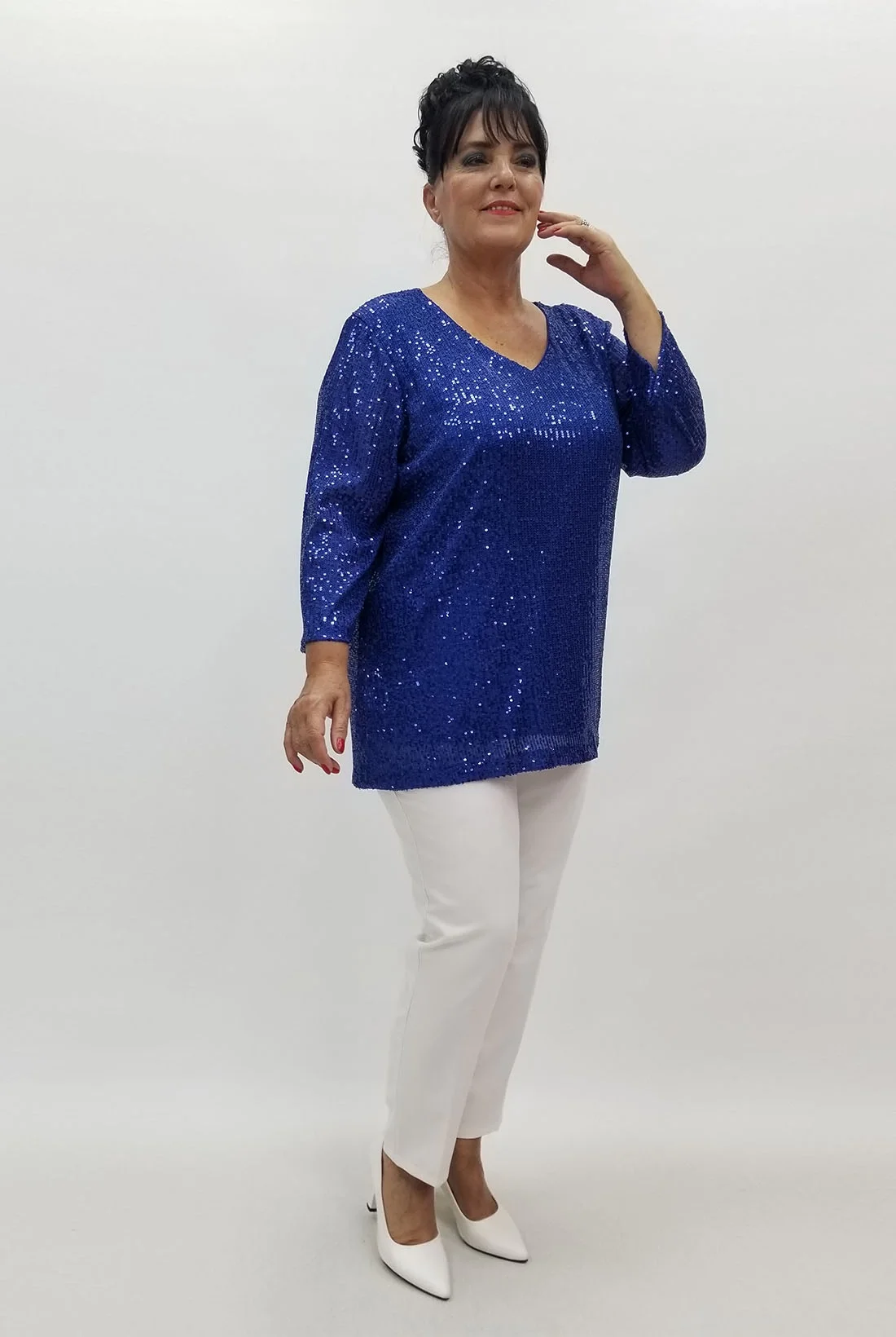 Miraggio Büyük Beden Abiye Bluz 99846 SAKS