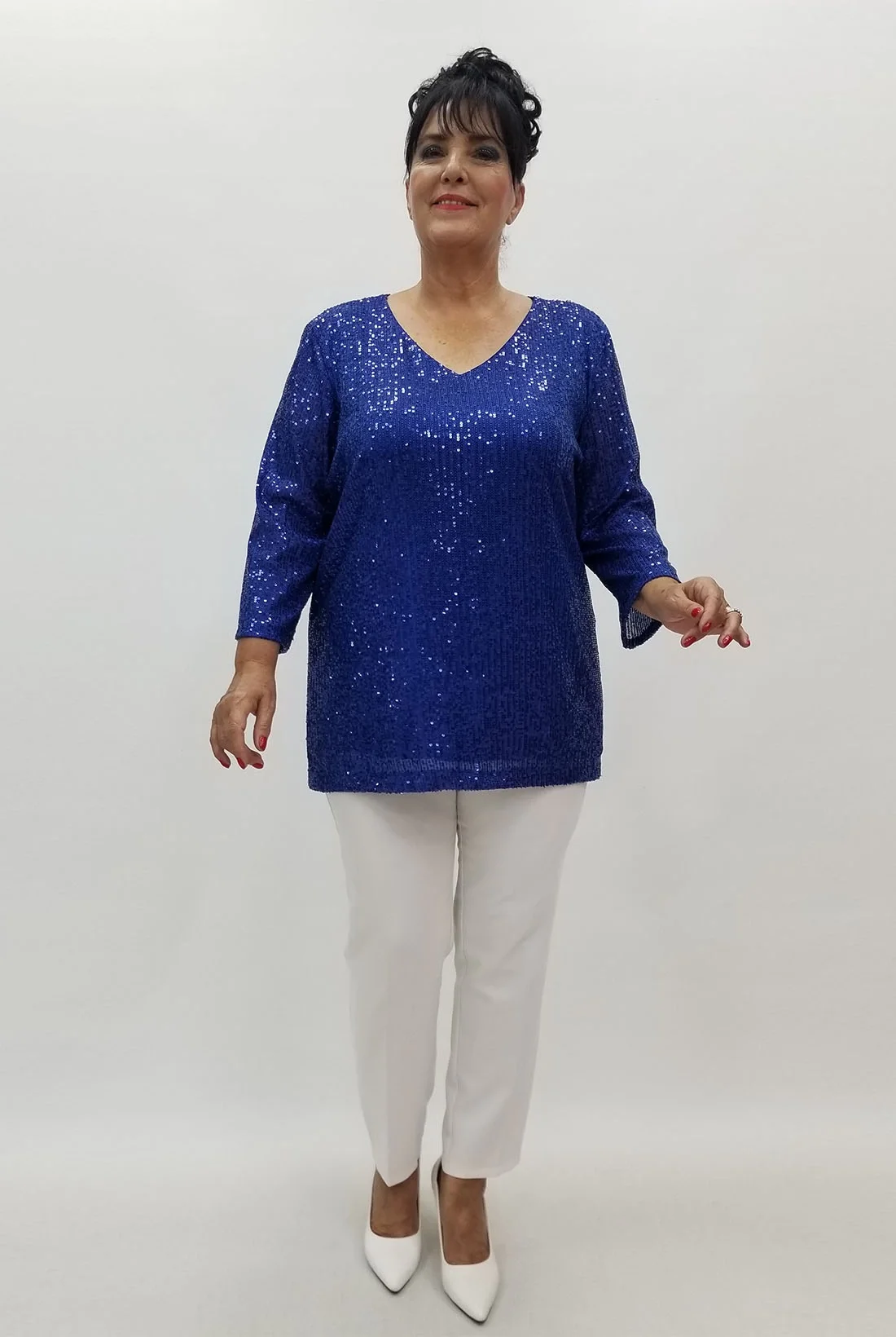 Miraggio Büyük Beden Abiye Bluz 99846 SAKS