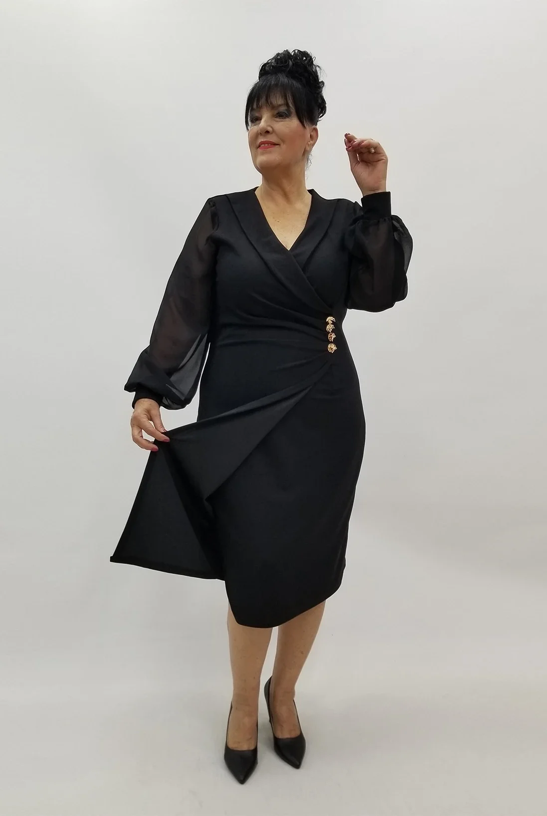 Miraggio Büyük Beden Abiye Elbise 4058 SİYAH