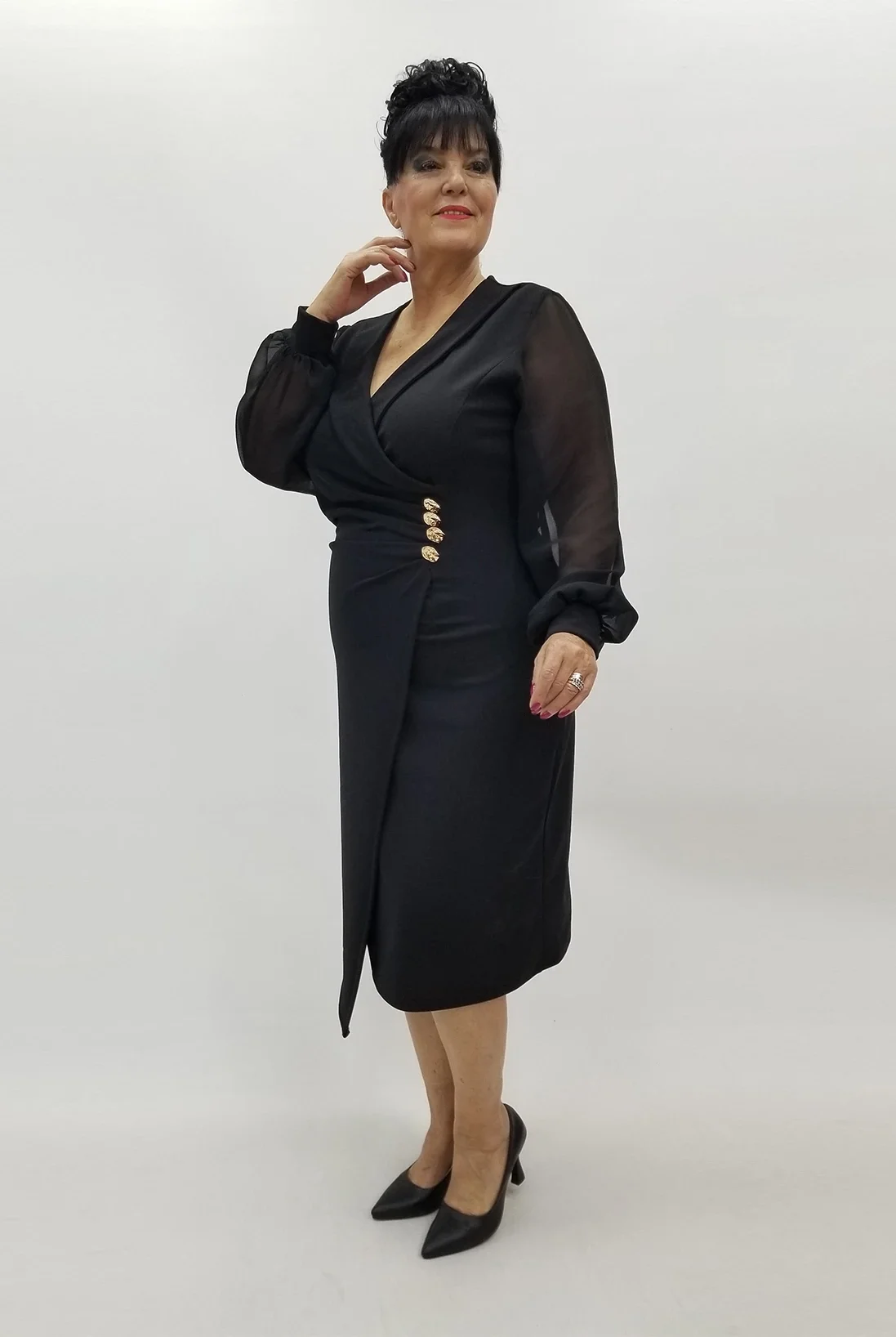 Miraggio Büyük Beden Abiye Elbise 4058 SİYAH