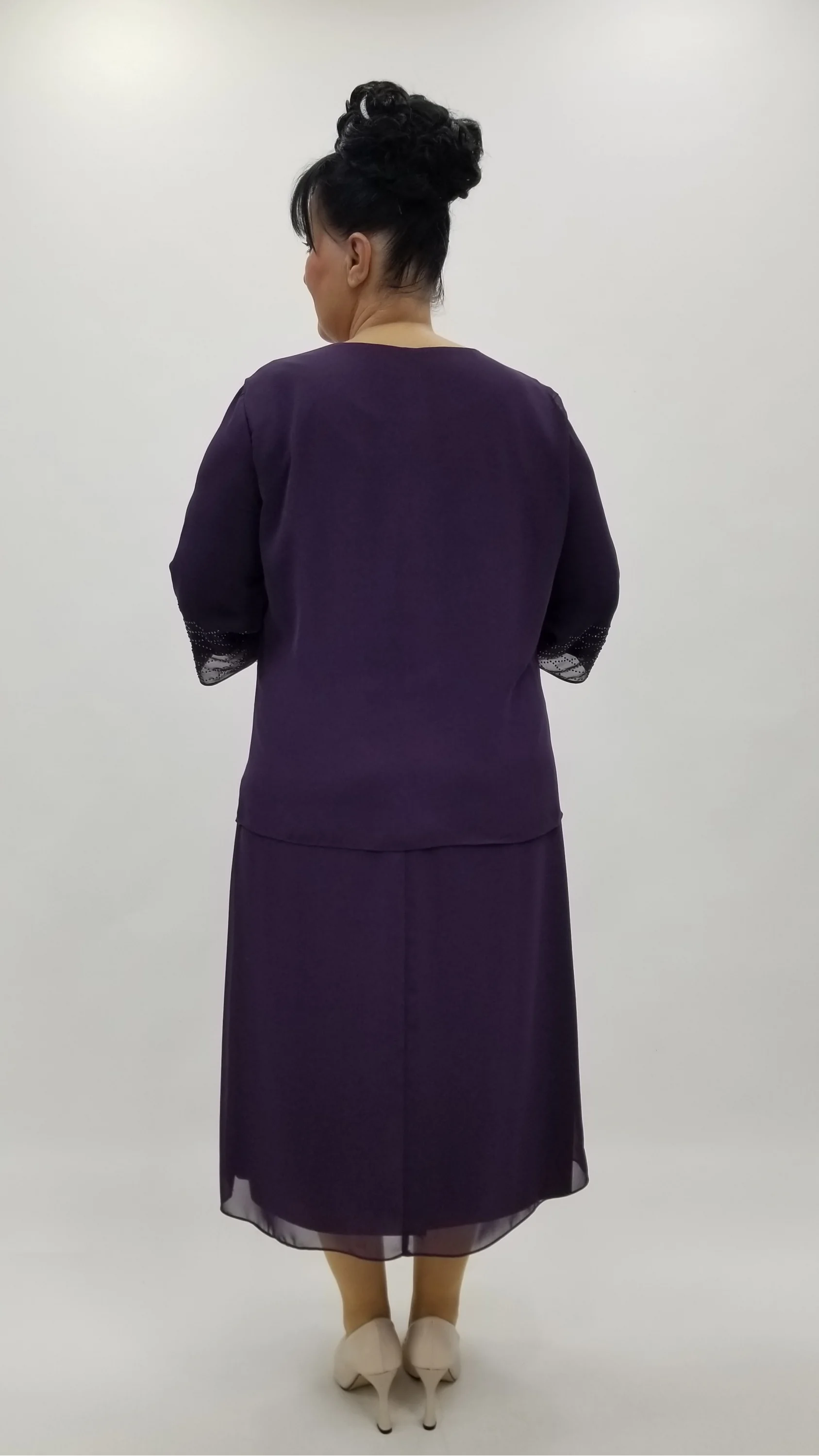 Miraggio Büyük Beden Abiye Elbise 4370 MOR