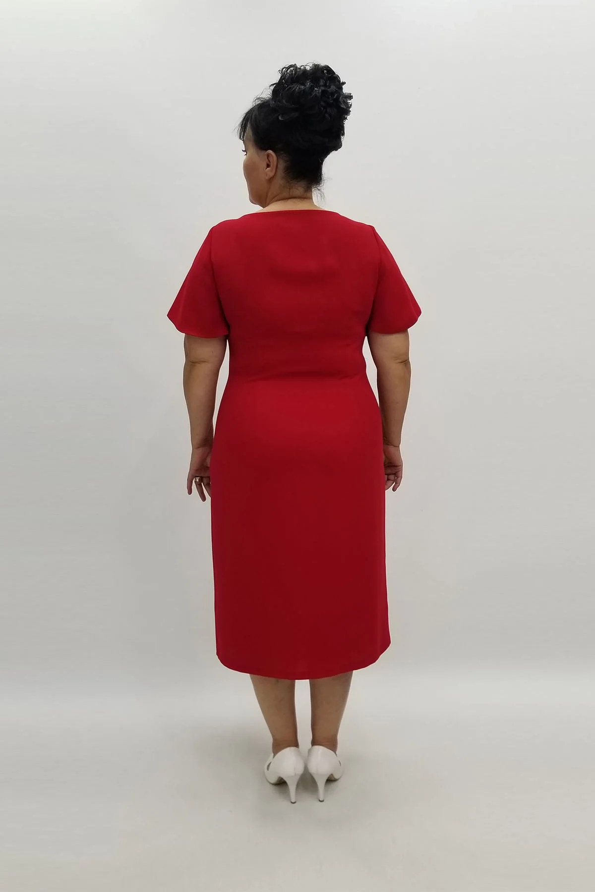 Miraggio Büyük Beden Abiye Elbise 96383 KIRMIZI