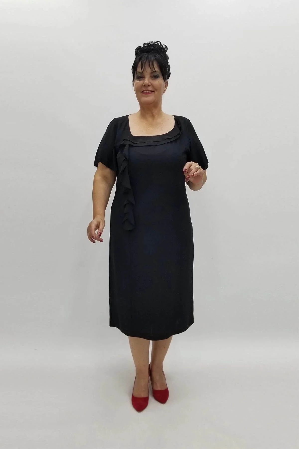 Miraggio Büyük Beden Abiye Elbise 96383 SİYAH