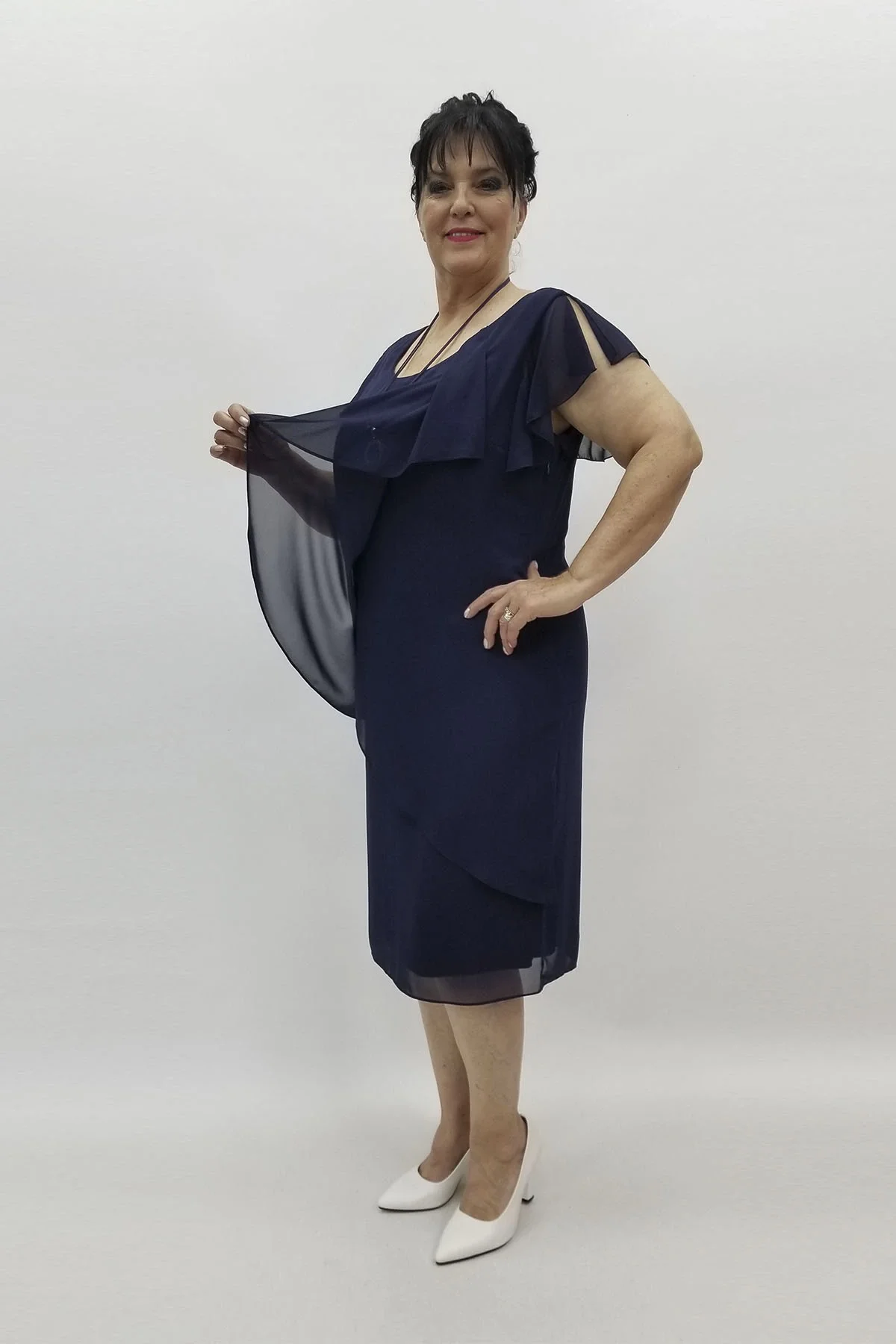 Miraggio Büyük Beden Abiye Elbise 96758 LACİVERT