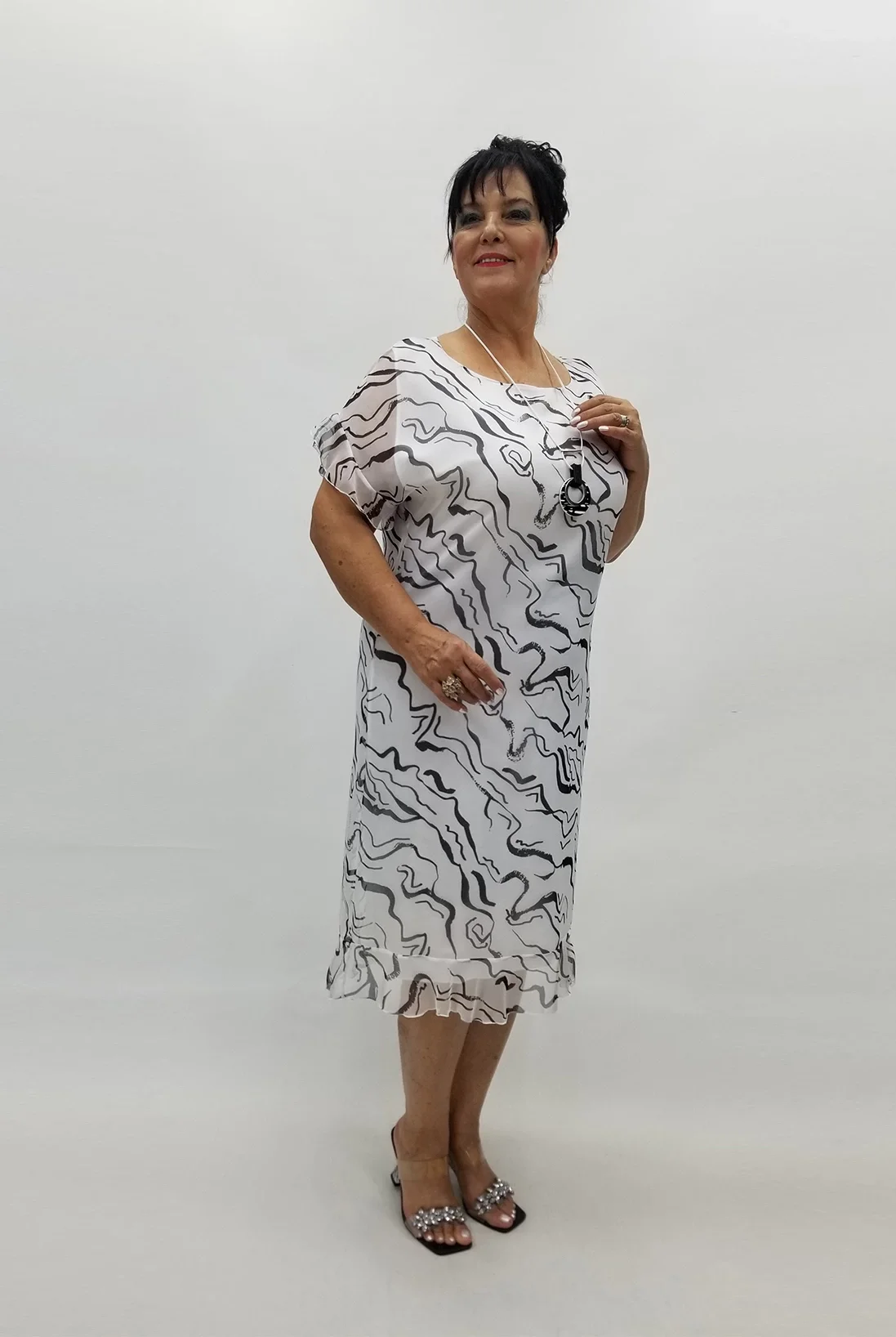 Miraggio Büyük Beden Abiye Elbise 97498 BEYAZ