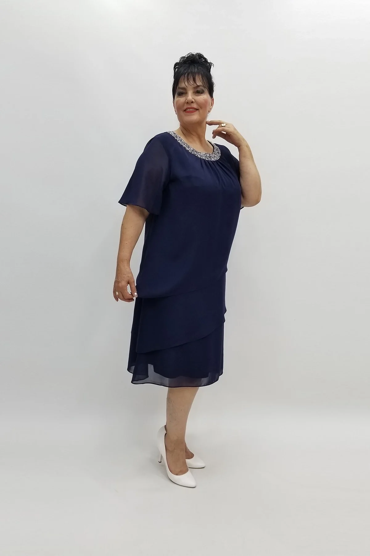 Miraggio Büyük Beden Abiye Elbise 97500 LACİVERT