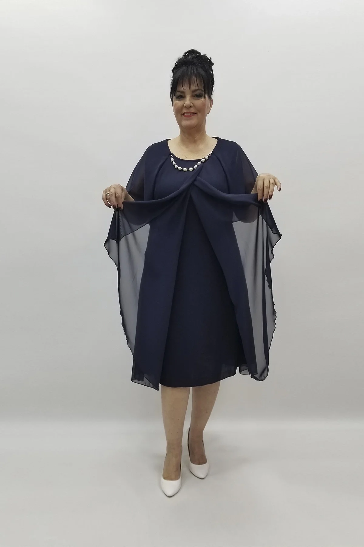 Miraggio Büyük Beden Abiye Elbise 97558 LACİVERT