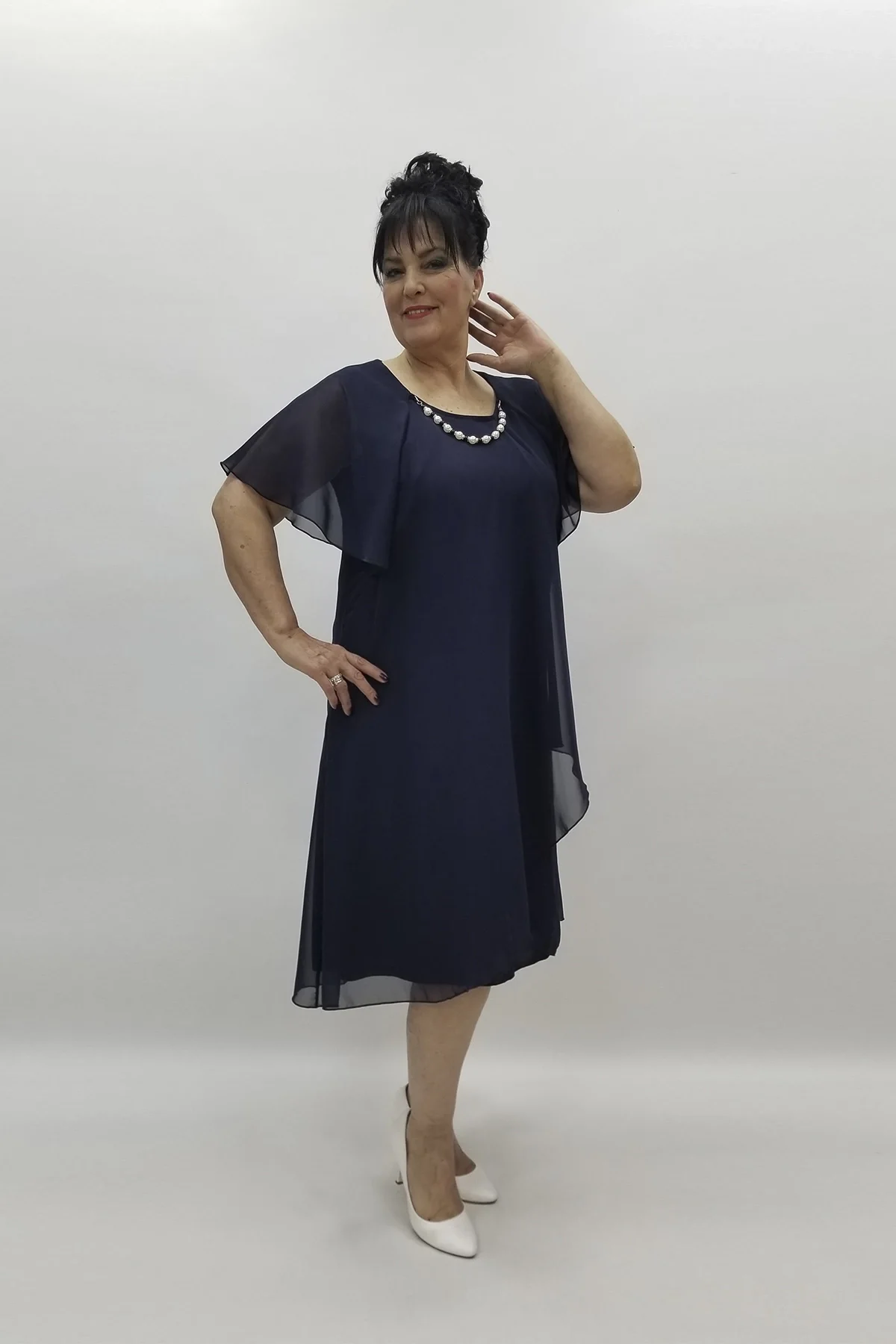 Miraggio Büyük Beden Abiye Elbise 97558 LACİVERT