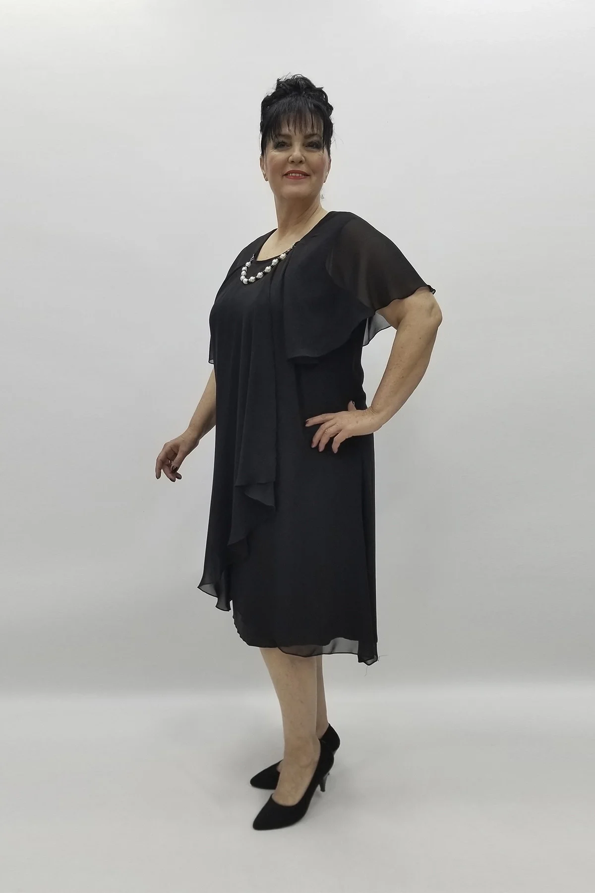 Miraggio Büyük Beden Abiye Elbise 97558 SİYAH