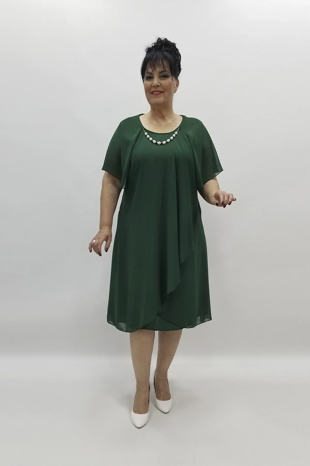 Miraggio Büyük Beden Abiye Elbise 97558 YEŞİL