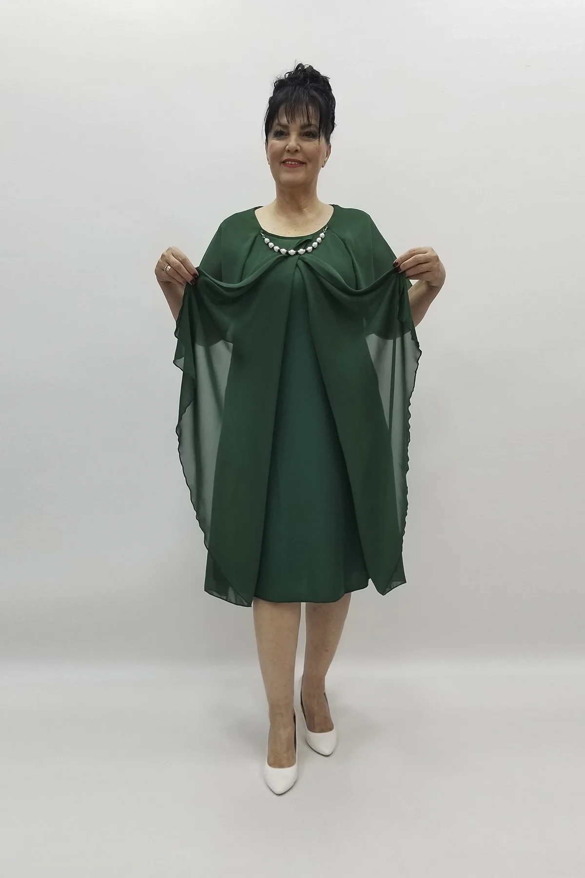 Miraggio Büyük Beden Abiye Elbise 97558 YEŞİL