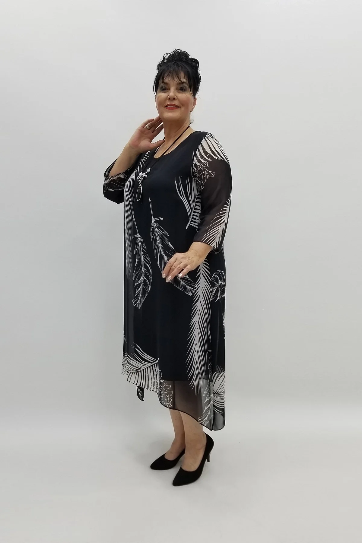 Miraggio Büyük Beden Abiye Elbise 97708 SİYAH