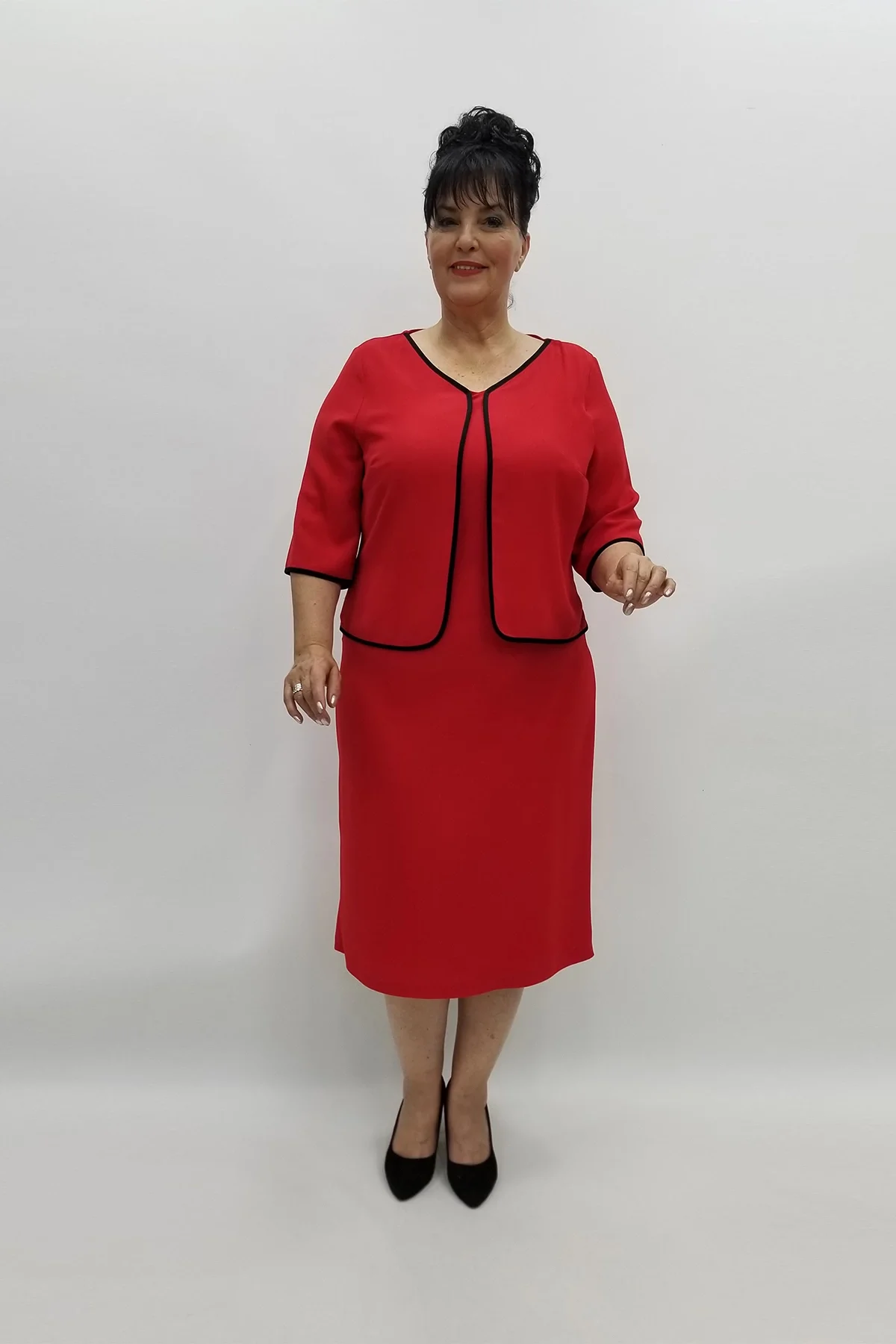 Miraggio Büyük Beden Abiye Elbise 97745 KIRMIZI