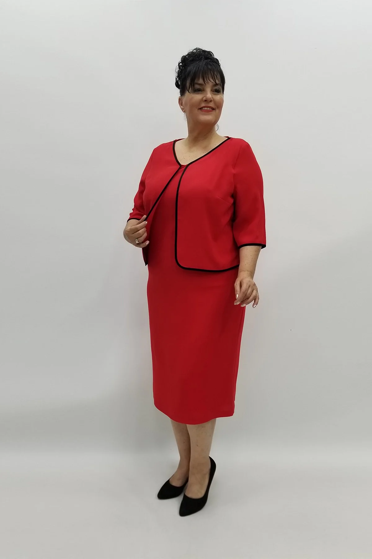 Miraggio Büyük Beden Abiye Elbise 97745 KIRMIZI