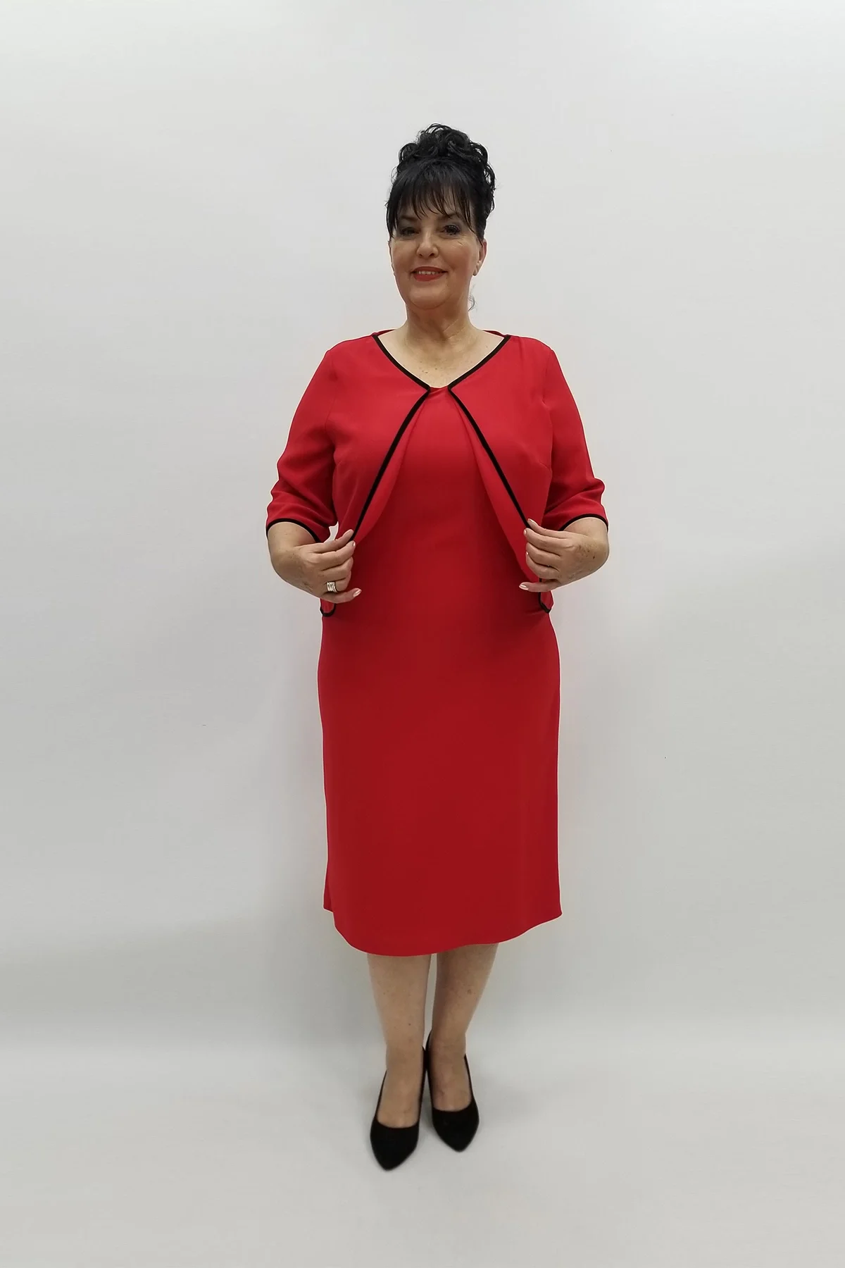 Miraggio Büyük Beden Abiye Elbise 97745 KIRMIZI